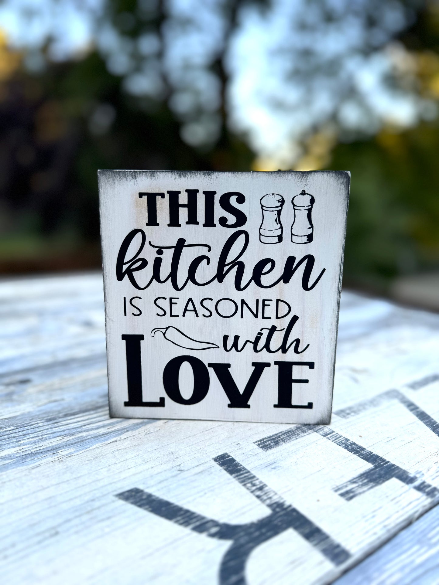 DOUBLE SIDED EVERY YEAR I FALL FOR....../LIVE FORWARD OR KITCHEN IS SEASONED WITH LOVE