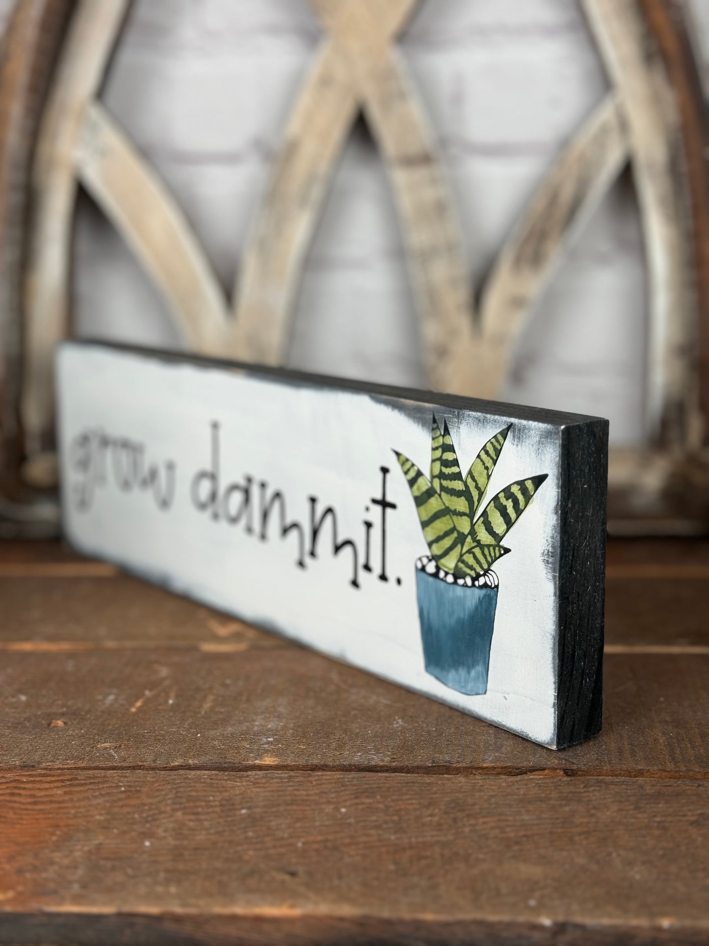 GROW DAMMIT -PLANT LOVERS SIGN -WOOD SIGN