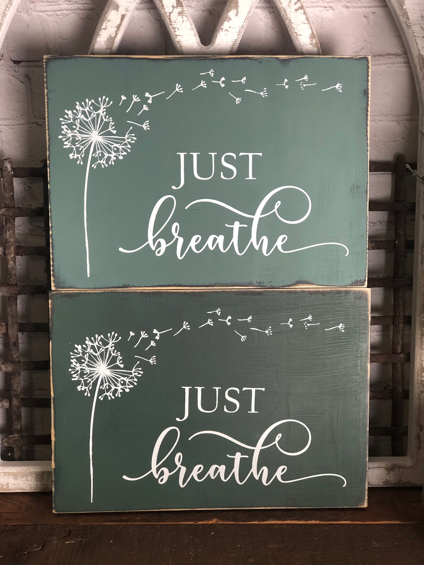 JUST BREATHE- WOOD SIGN