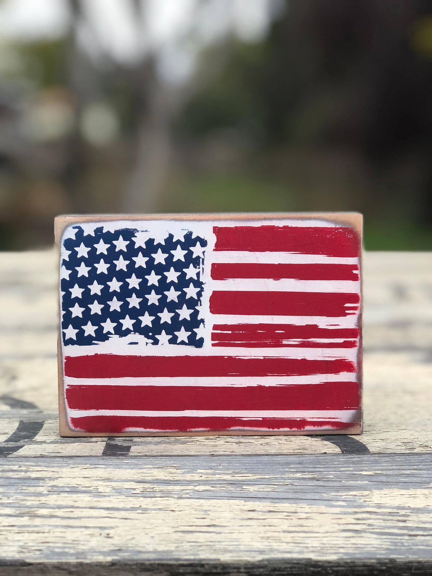 MINI AMERICAN FLAG - WOOD SIGN