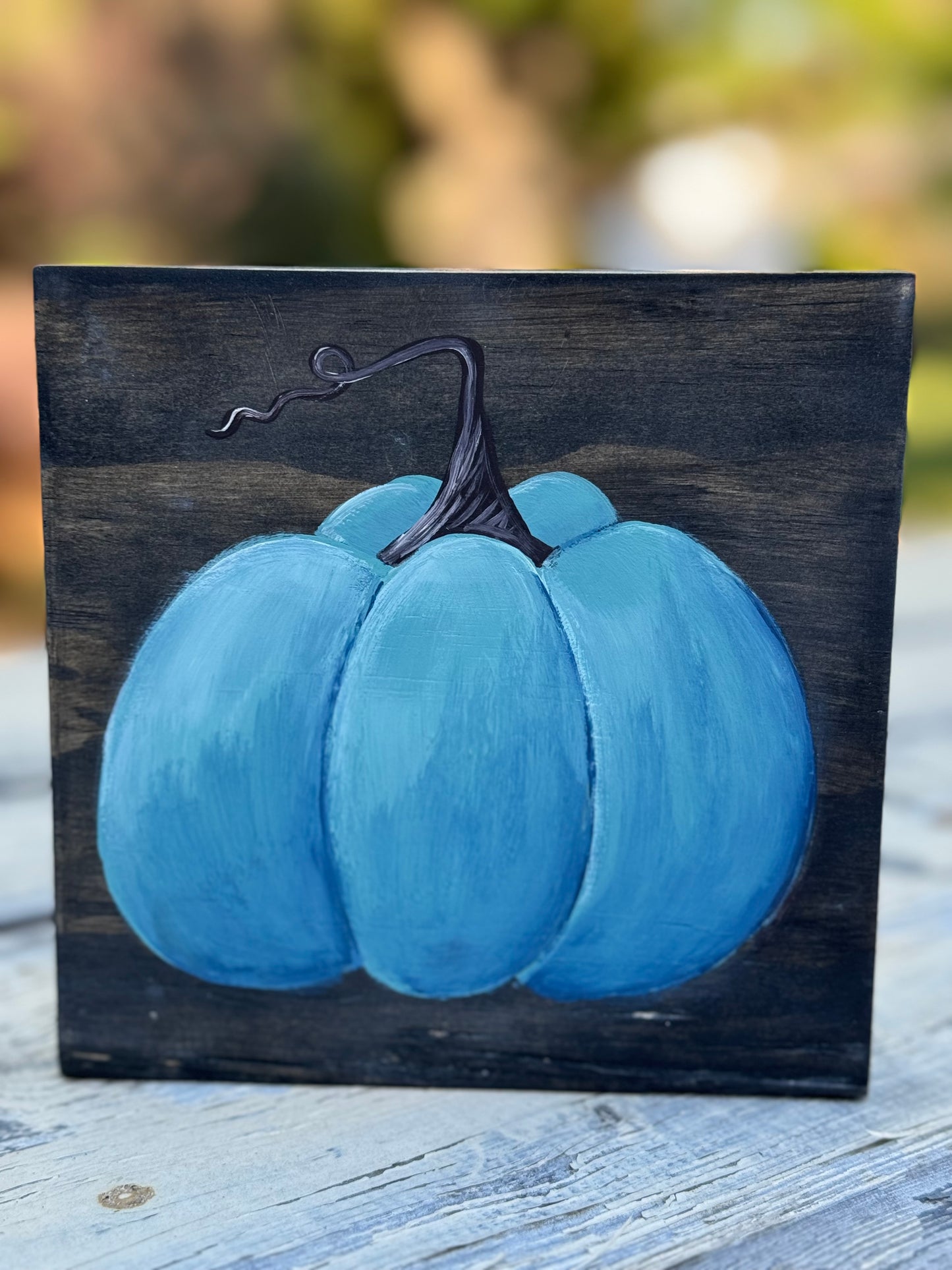 A THRILL OF HOPE THE WEARY WORLD REJOICES/HAND PAINTED PUMPKIN- CHRISTMAS WOOD SIGN