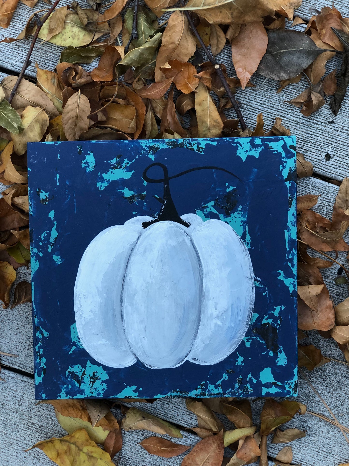 HANDPAINTED PUMPKIN - WOOD SIGN-LIMITED EDITION