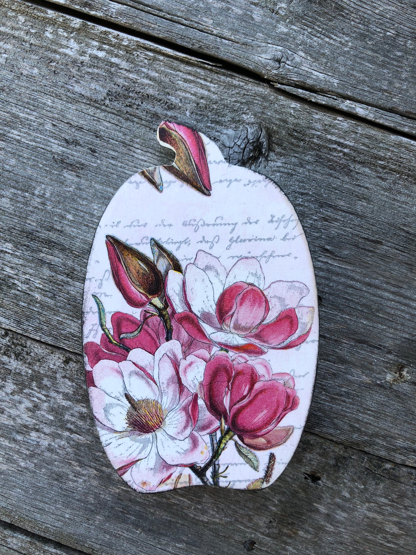 FLORAL PUMPKIN - WOOD DECOR