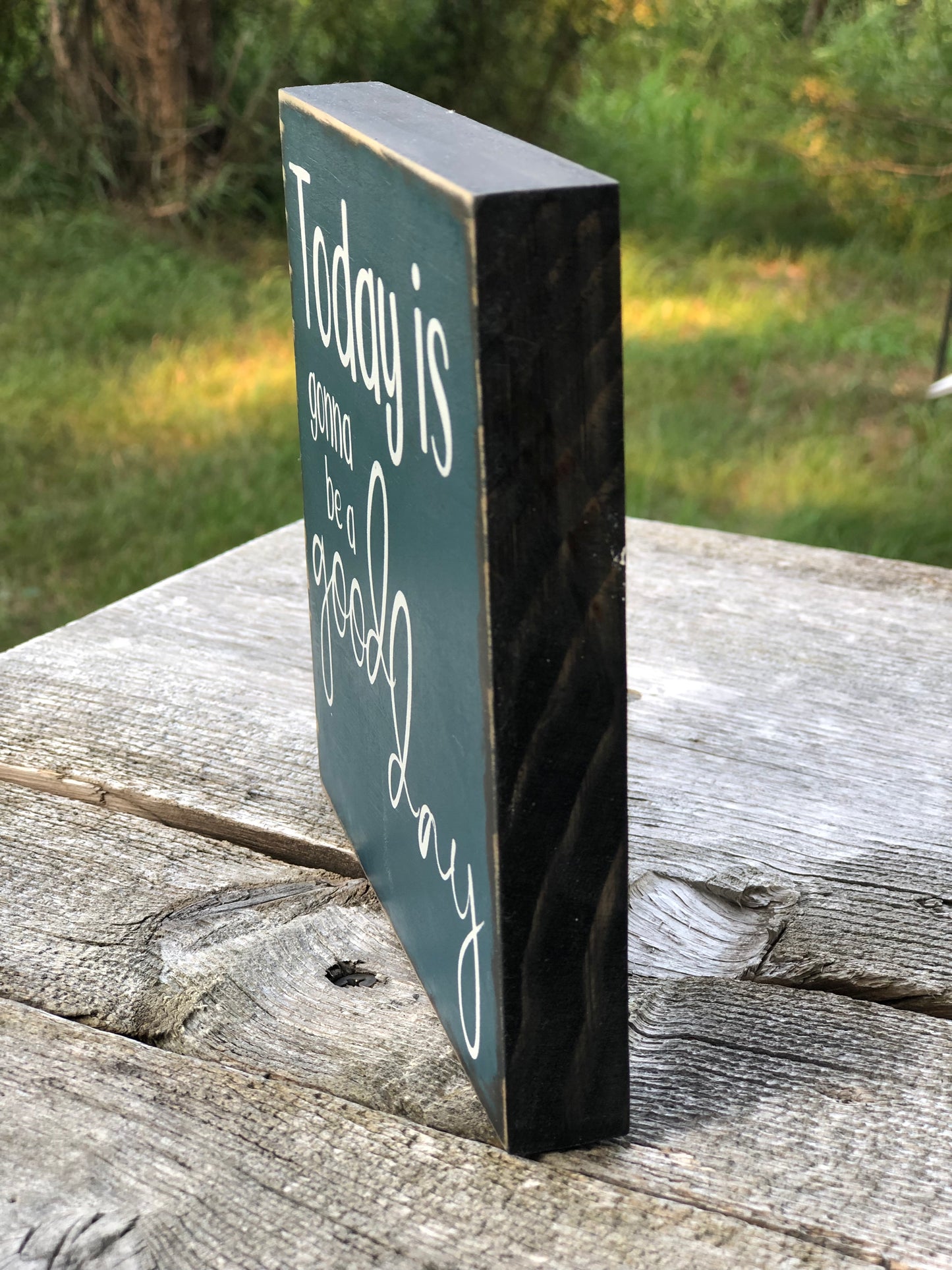 TODAY IS GONNA BE A GOOD DAY -WOOD SIGN