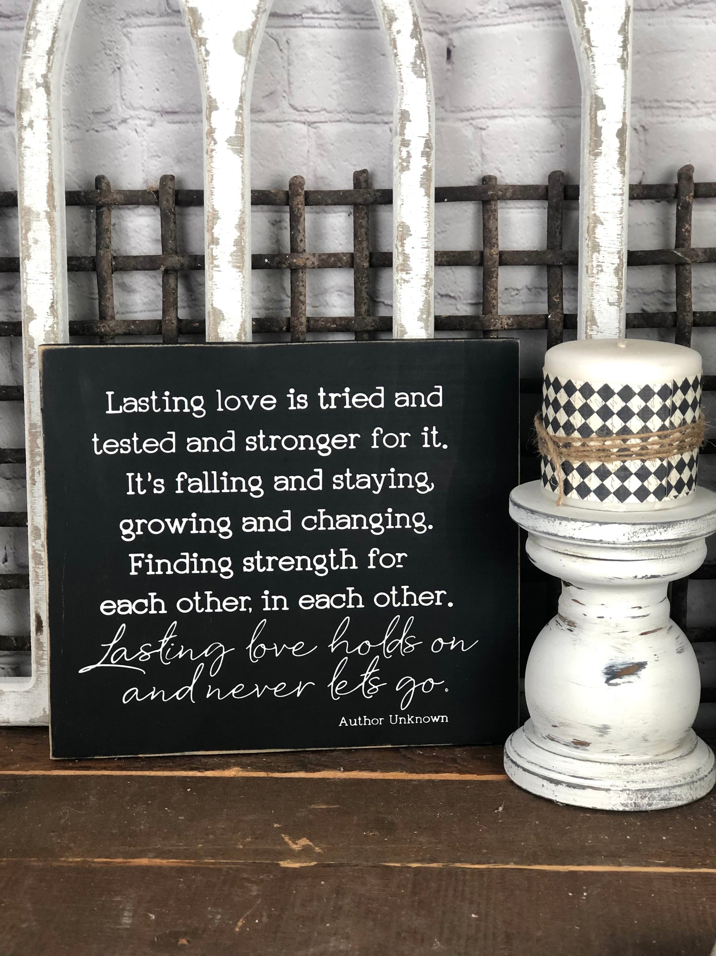 LASTING LOVE IS TRIED AND TESTED - WOOD SIGN