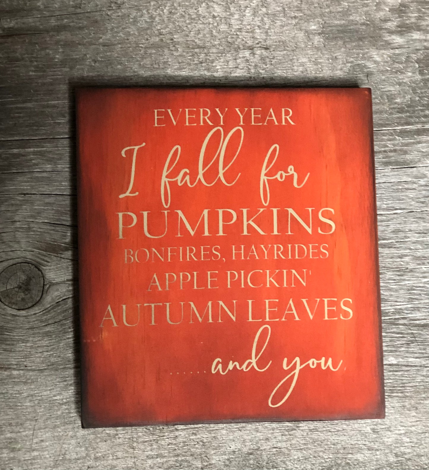 DOUBLE SIDED EVERY YEAR I FALL FOR....../LIVE FORWARD OR KITCHEN IS SEASONED WITH LOVE