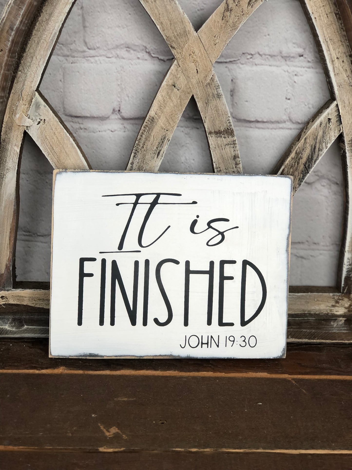 IT IS FINISHED/ THE SECRET TO A CLEAN KITCHEN IS TO NOT COOK EVER- DOUBLE SIDED WOOD SIGN