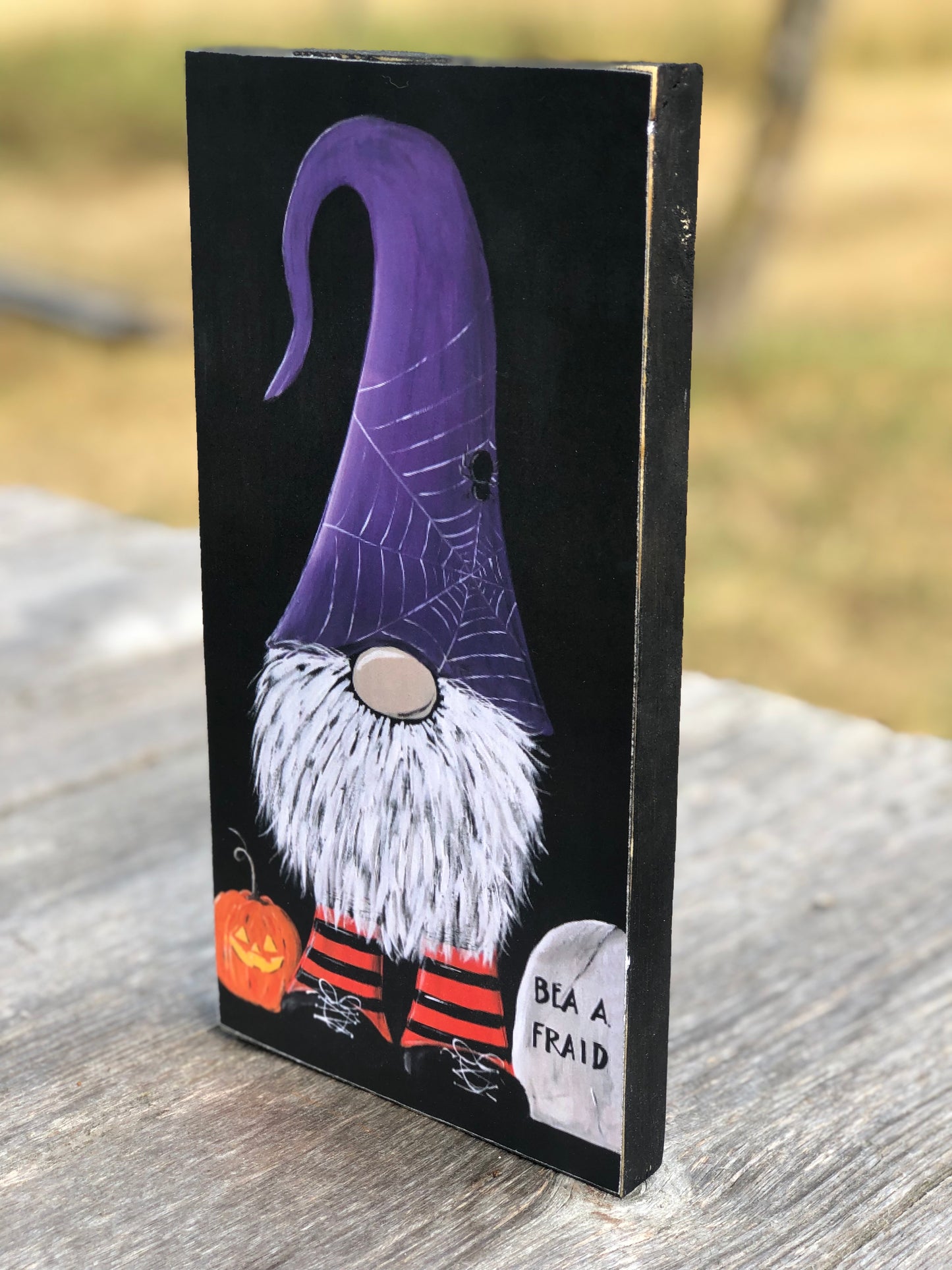 GNOME PRINT- HALLOWEEN GNOME WOOD SIGN