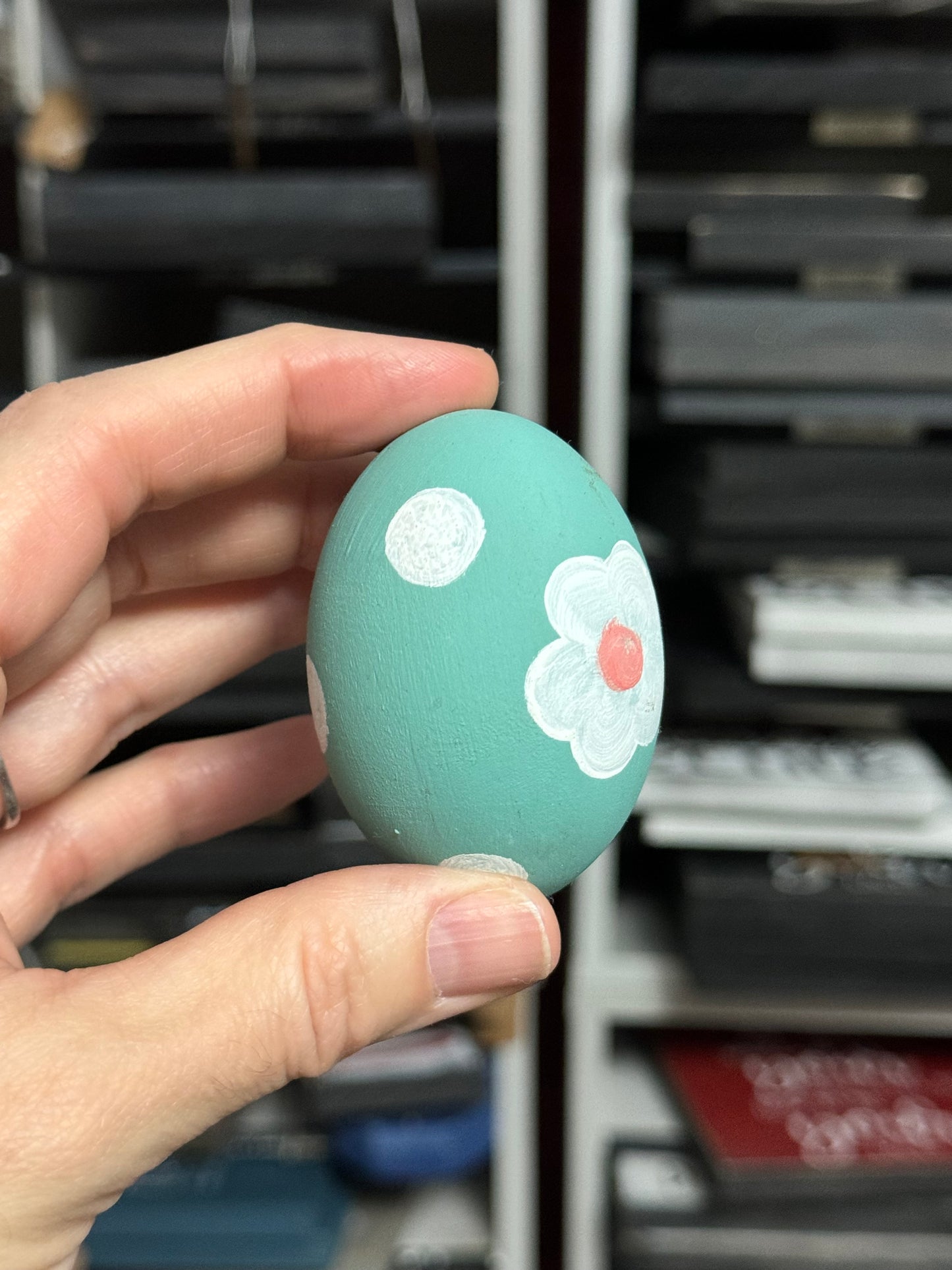 Hand-Painted Wooden Easter Eggs – Unique Spring Decor, Tiered Tray & Easter Basket Filler