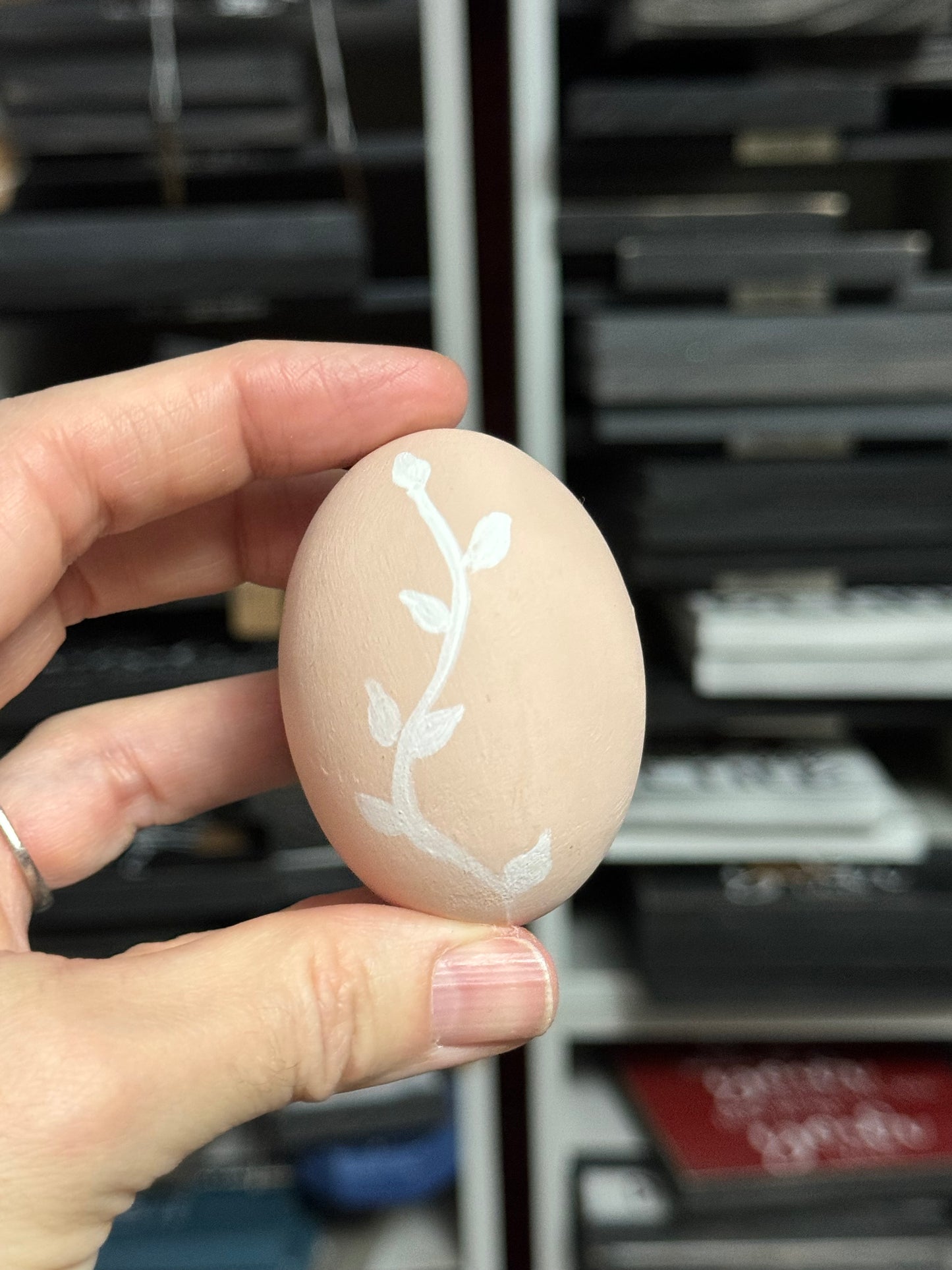 Hand-Painted Wooden Easter Eggs – Unique Spring Decor, Tiered Tray & Easter Basket Filler