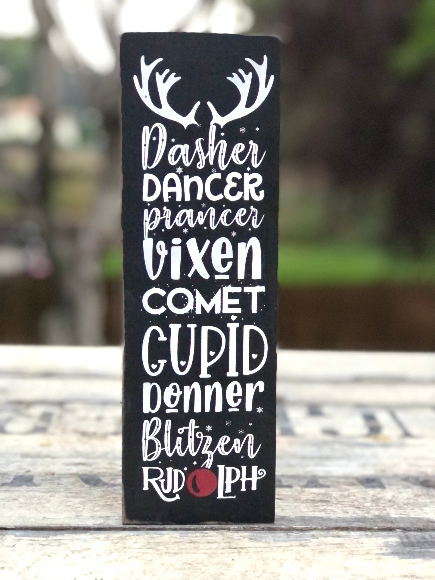 DOUBLE SIDED- GIVE IT TO GOD AND GO TO SLEEP WITH OPTIONS : HOPE DAISY OR REINDEER NAMES - WOOD SIGN