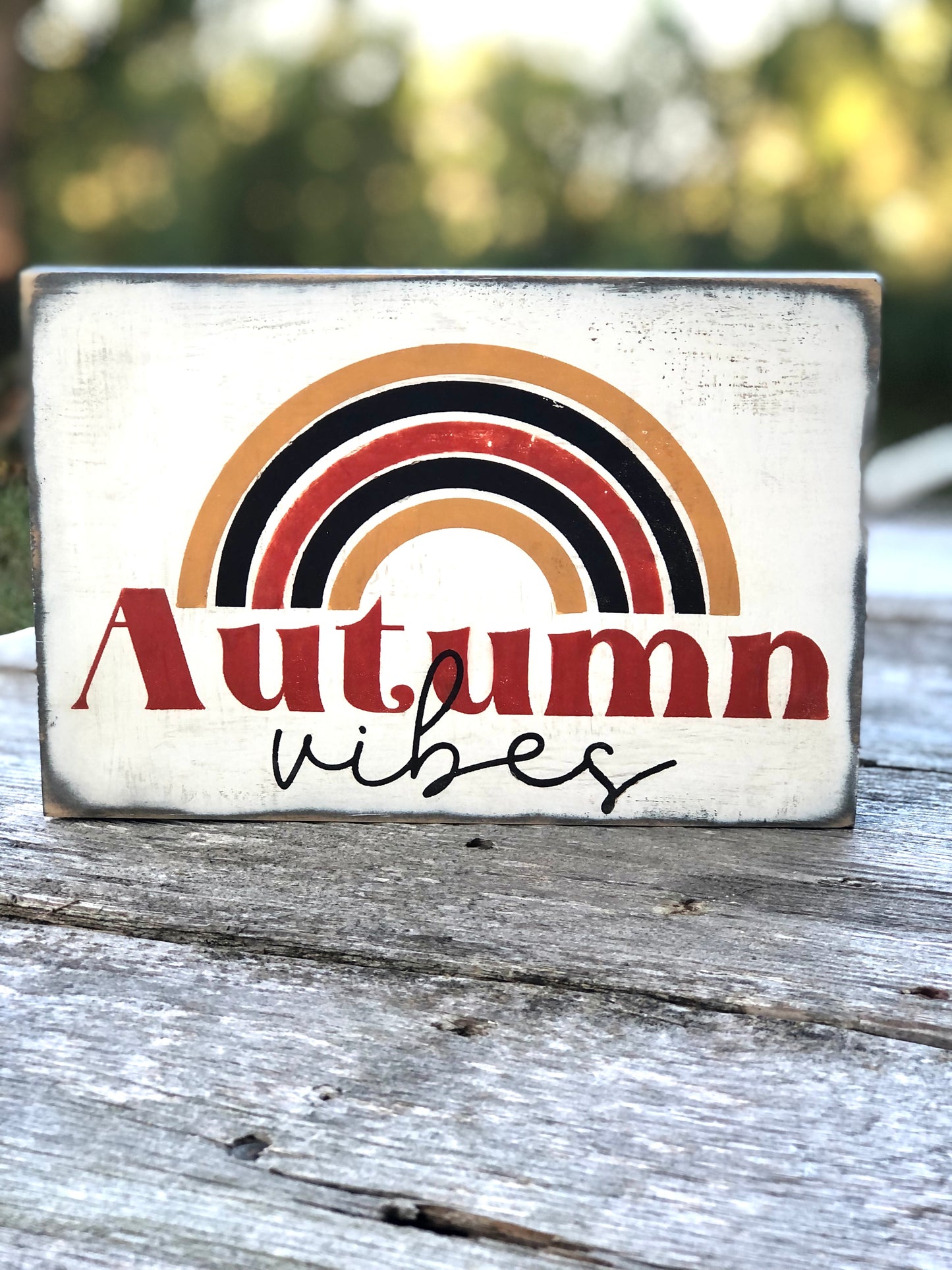 NATIVITY SCENE/ AUTUMN VIBES- DOUBLE SIDED WOOD SIGN