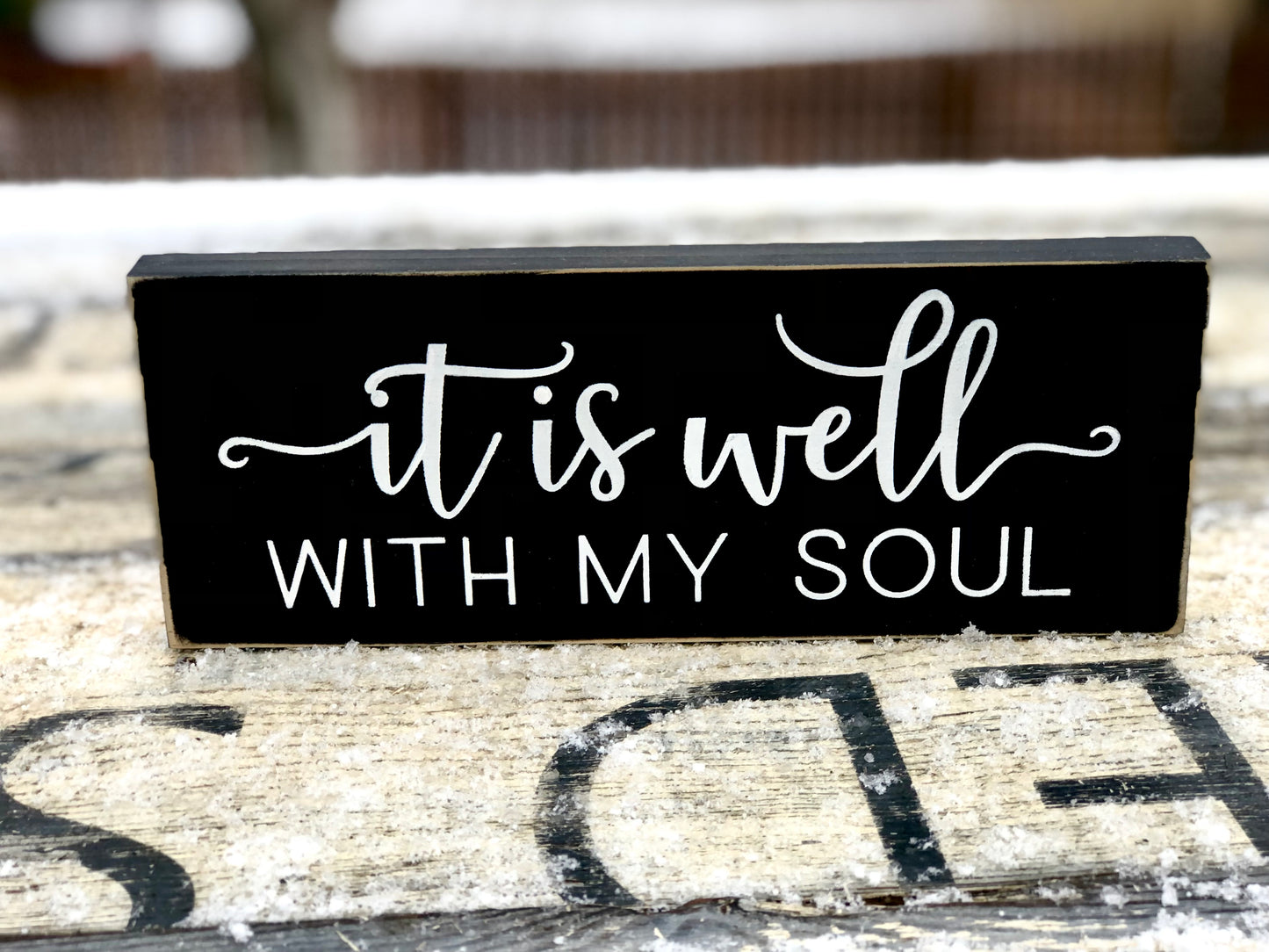 IT IS FINISHED/ IT IS WELL WITH MY SOUL OR LOVE DAISY- DOUBLE SIDED WOOD SIGN