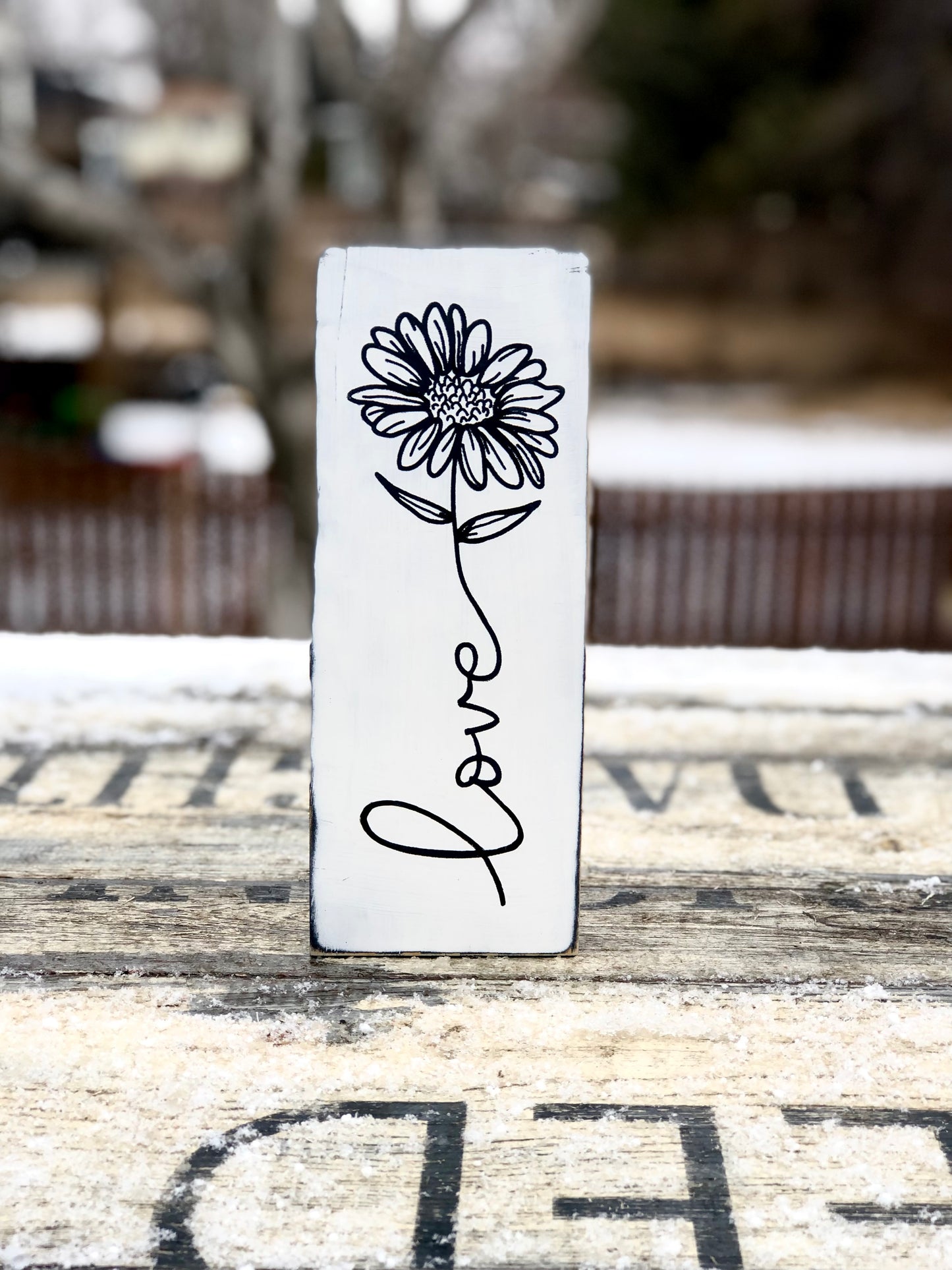 IT IS FINISHED/ IT IS WELL WITH MY SOUL OR LOVE DAISY- DOUBLE SIDED WOOD SIGN