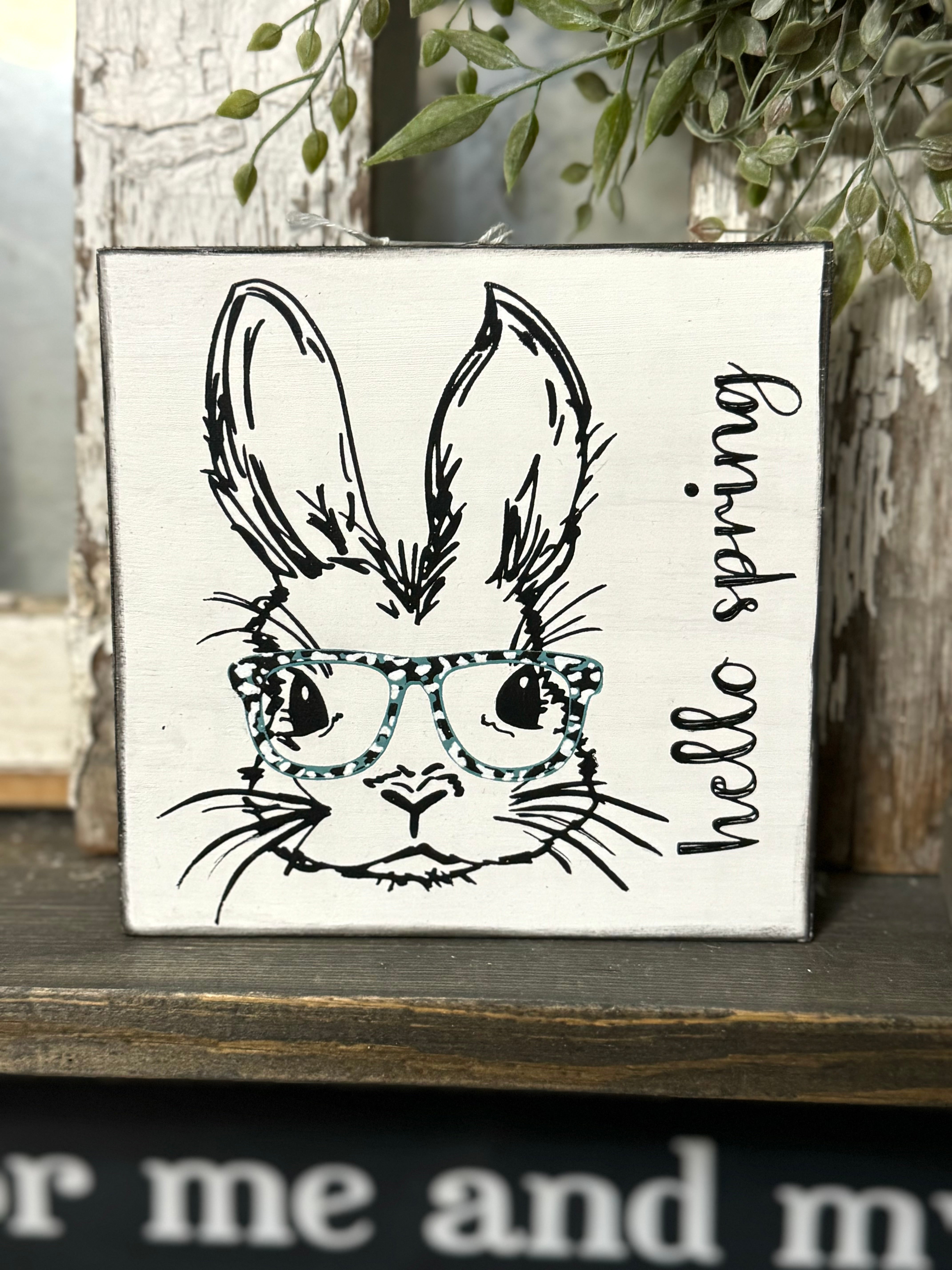 BUNNY SIGNS - WOOD SIGN – The Farmers Daughters and Co