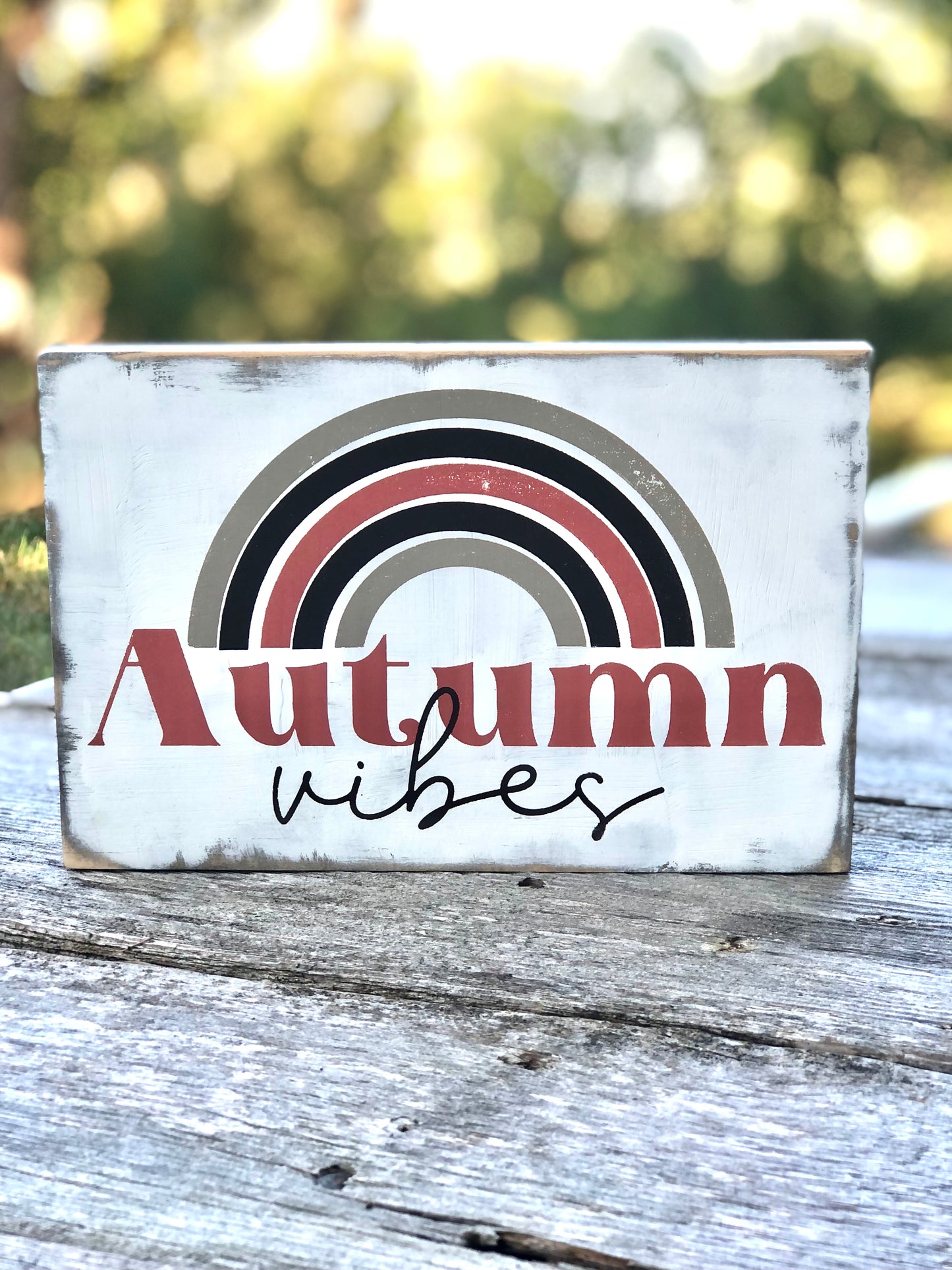 NATIVITY SCENE/ AUTUMN VIBES- DOUBLE SIDED WOOD SIGN