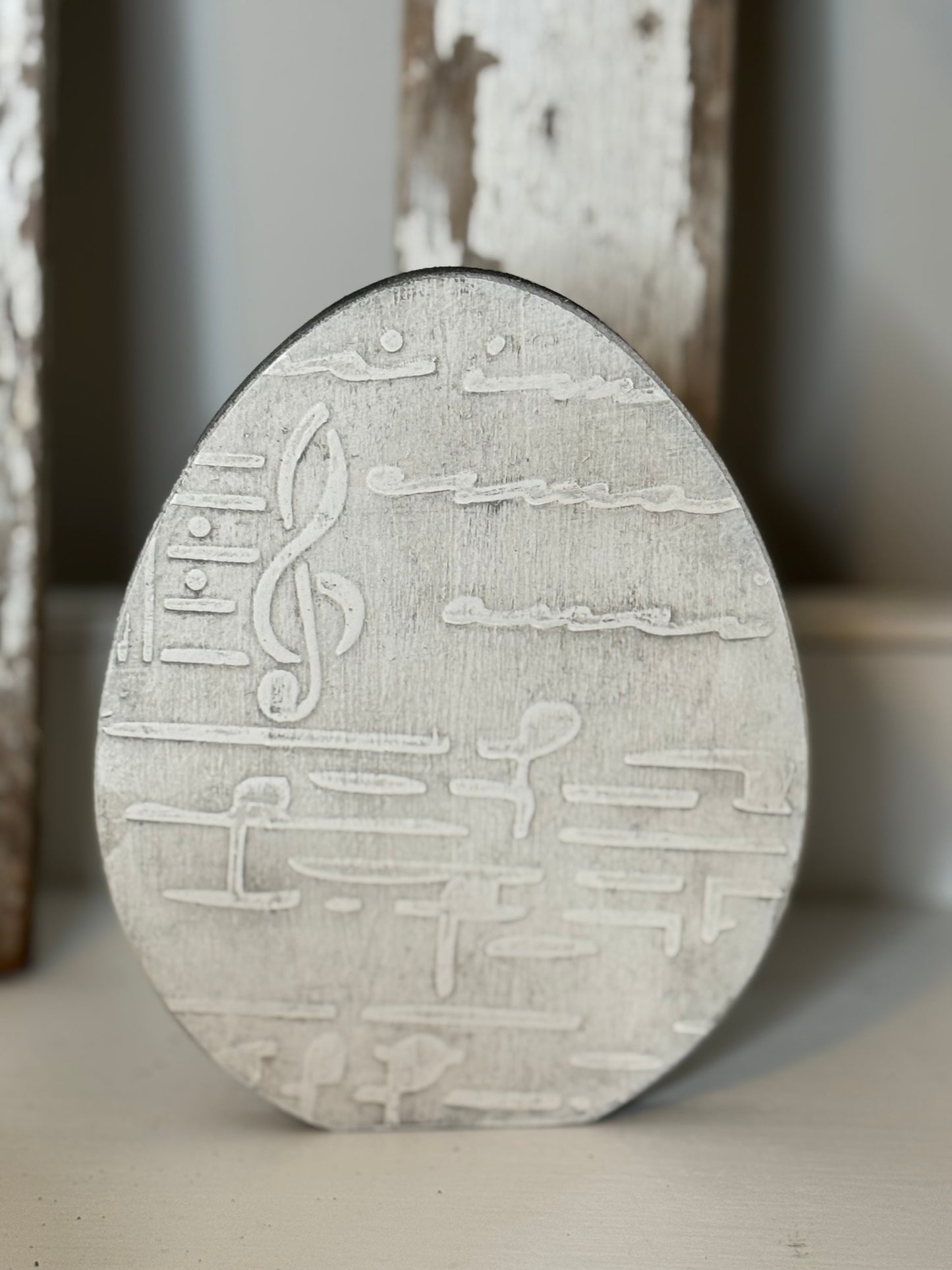 Hand-Painted Wooden Standing Easter Eggs – Unique Spring Decor, Tiered Tray & Easter Basket Filler