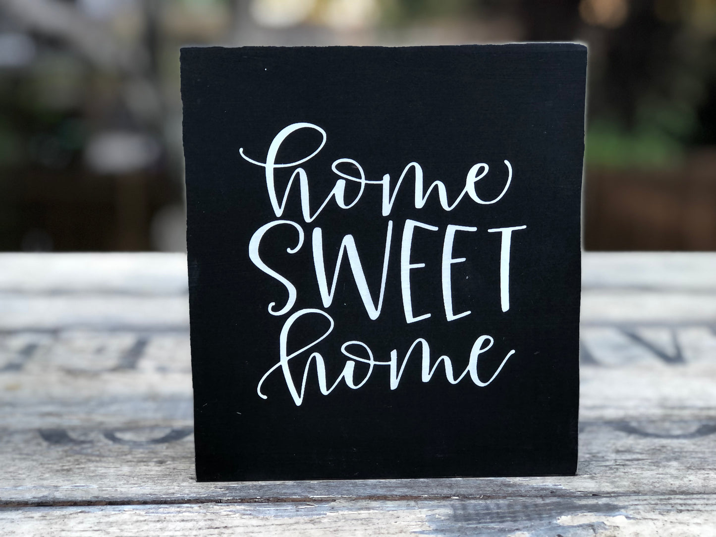 SNOW/HOME SWEET HOME  - DOUBLE SIDED- WOOD SIGN