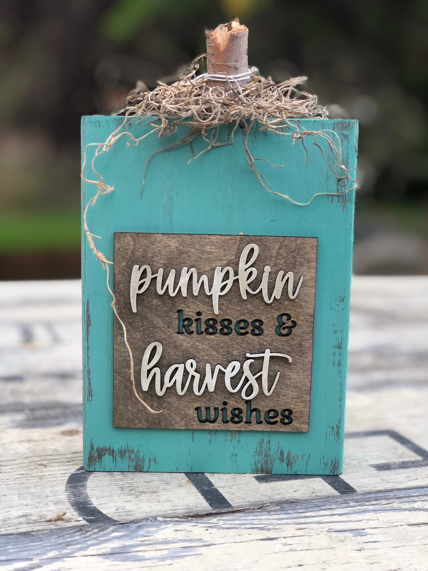 WOOD PUMPKINS WITH LASER CUT EMBELLISHMENTS - LIMITED EDITION