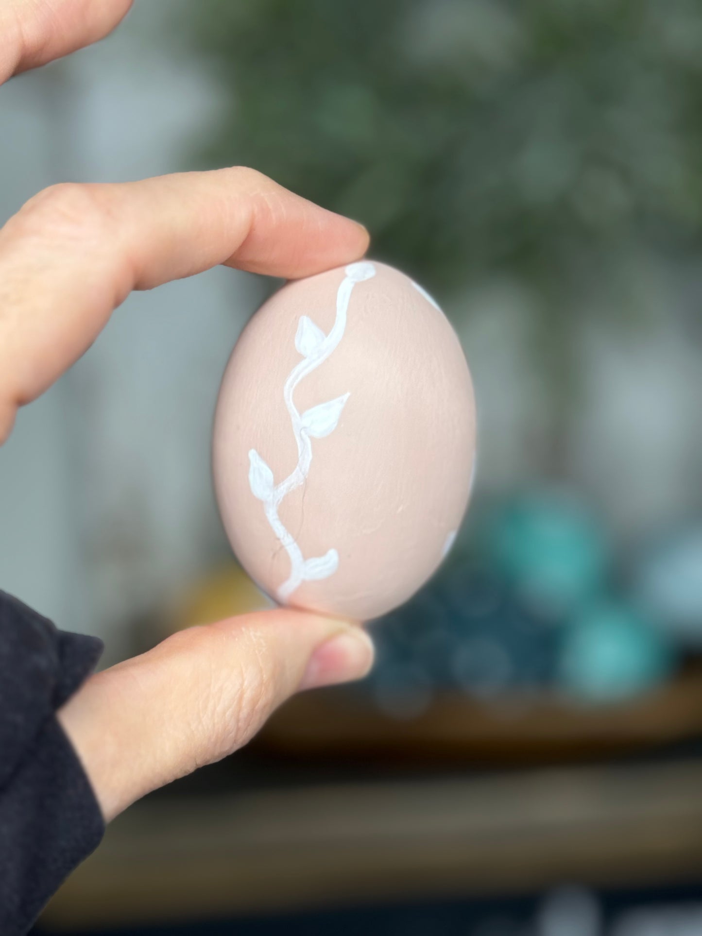 Hand-Painted Wooden Easter Eggs – Unique Spring Decor, Tiered Tray & Easter Basket Filler