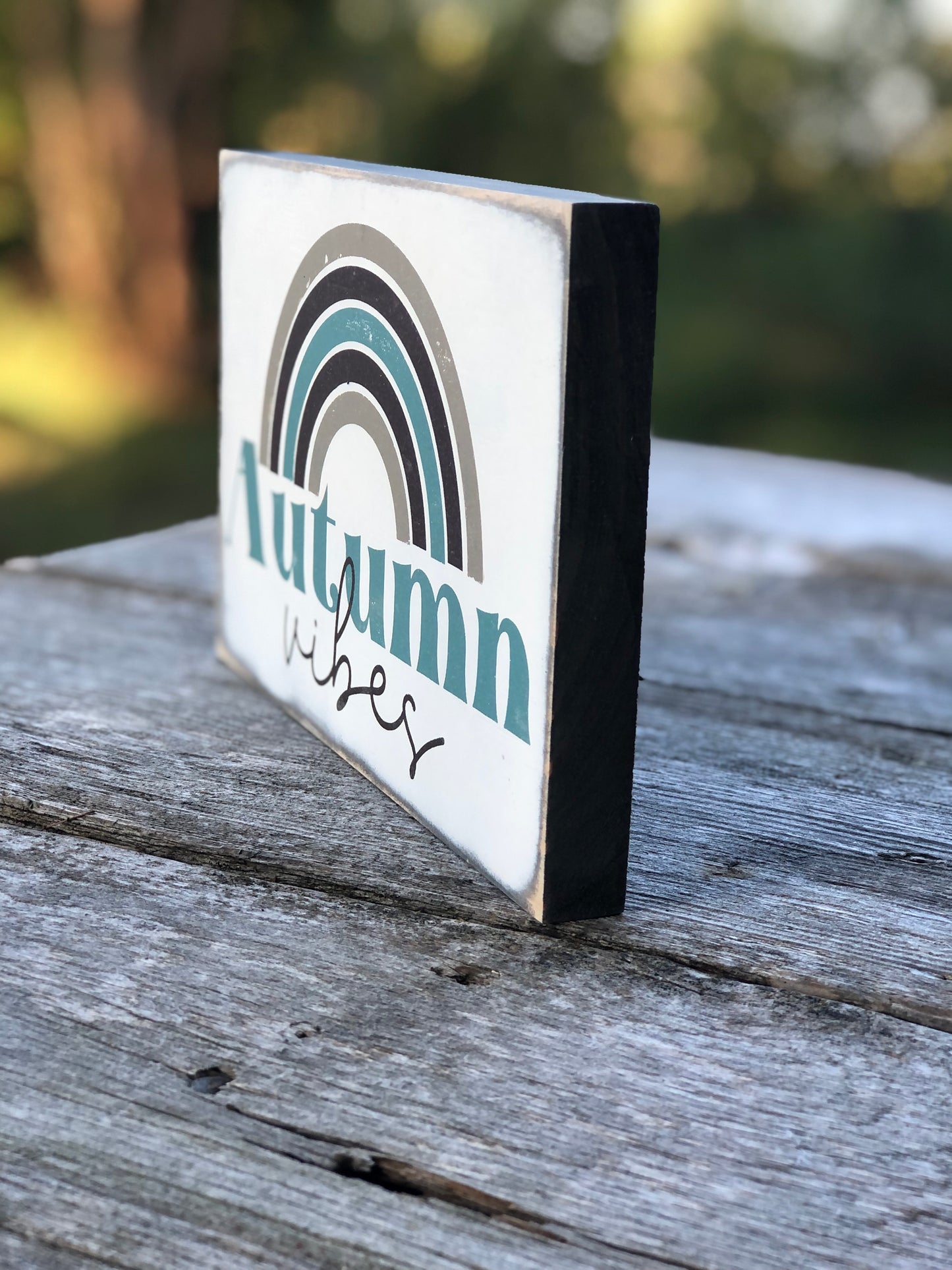 NATIVITY SCENE/ AUTUMN VIBES- DOUBLE SIDED WOOD SIGN