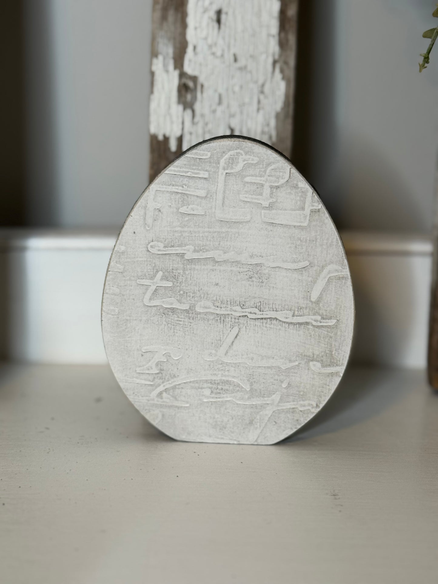 Hand-Painted Wooden Standing Easter Eggs – Unique Spring Decor, Tiered Tray & Easter Basket Filler