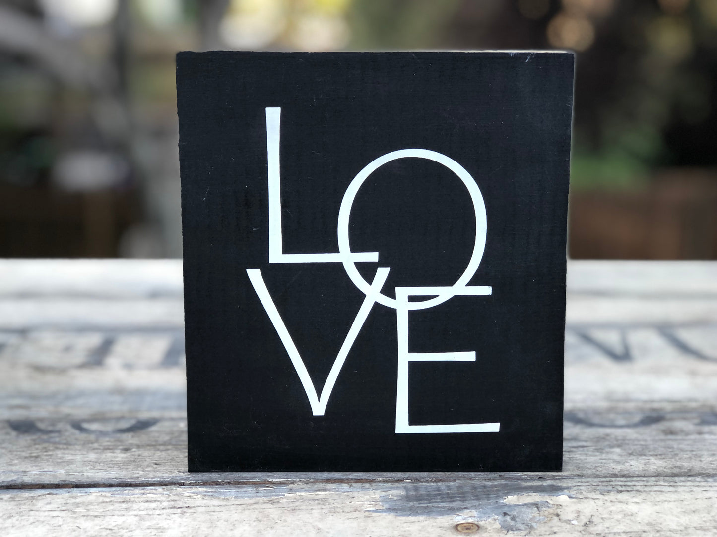 SNOW/LOVE  - DOUBLE SIDED- WOOD SIGN OR SINGLE SIDED LOVE SIGN