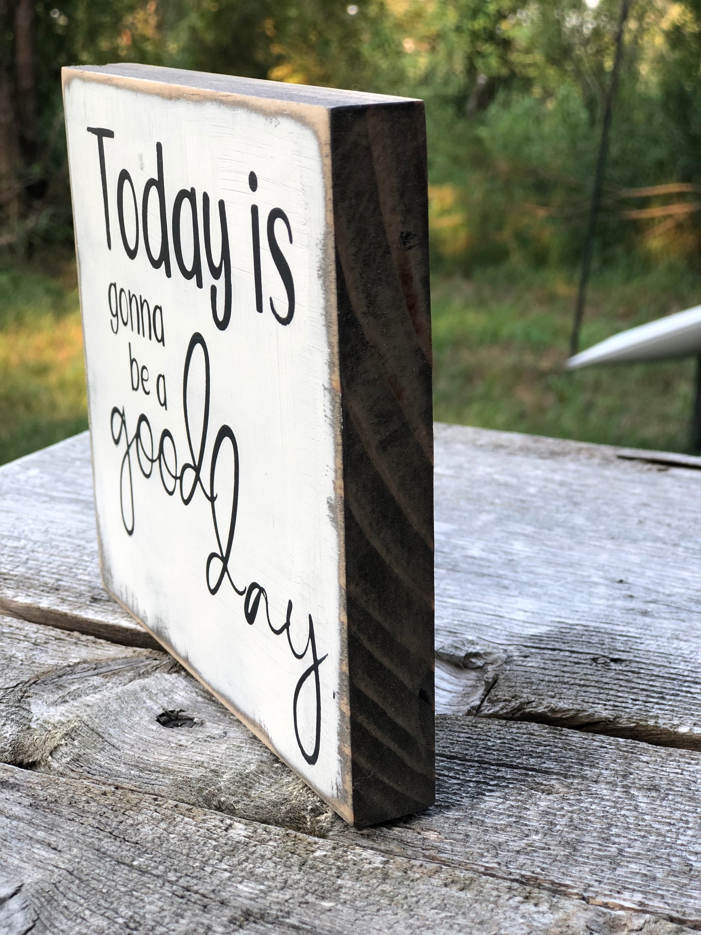 TODAY IS GONNA BE A GOOD DAY -WOOD SIGN