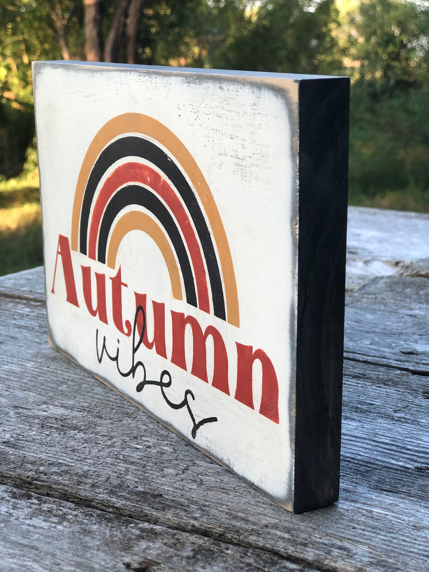 NATIVITY SCENE/ AUTUMN VIBES- DOUBLE SIDED WOOD SIGN