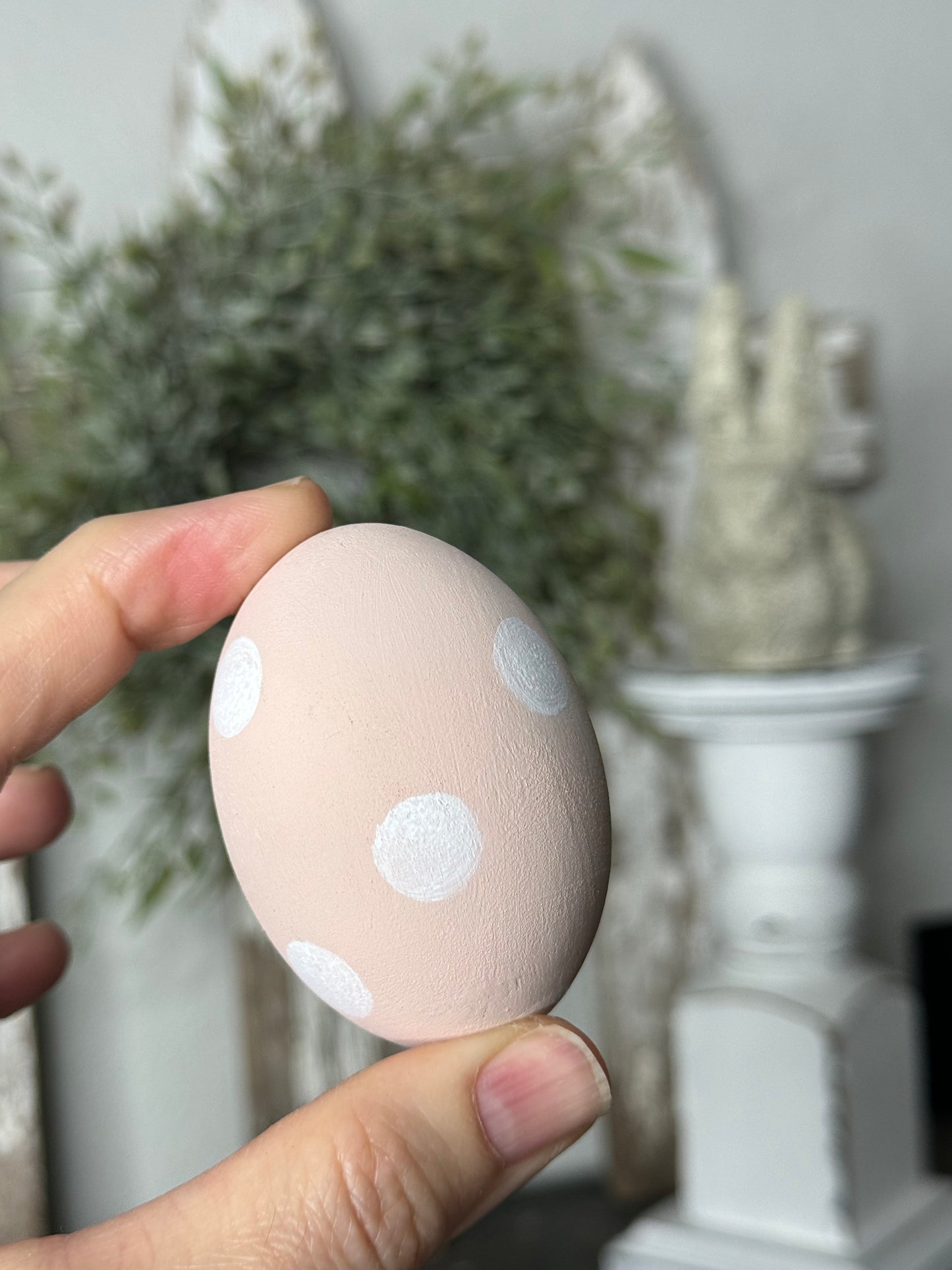 Hand-Painted Wooden Easter Eggs – Unique Spring Decor, Tiered Tray & Easter Basket Filler