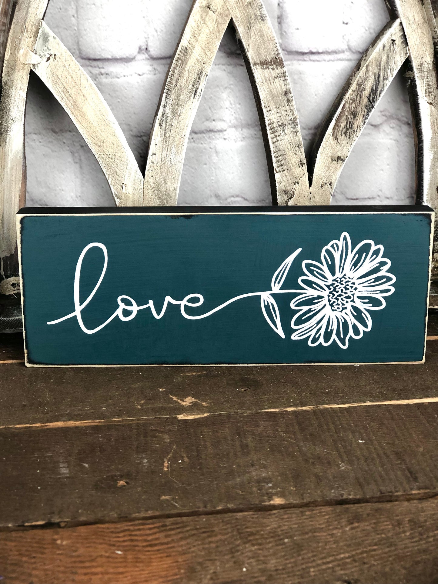 IT IS FINISHED/ IT IS WELL WITH MY SOUL OR LOVE DAISY- DOUBLE SIDED WOOD SIGN