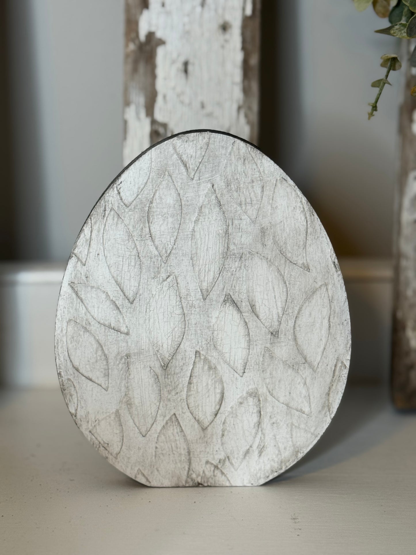 Hand-Painted Wooden Standing Easter Eggs – Unique Spring Decor, Tiered Tray & Easter Basket Filler