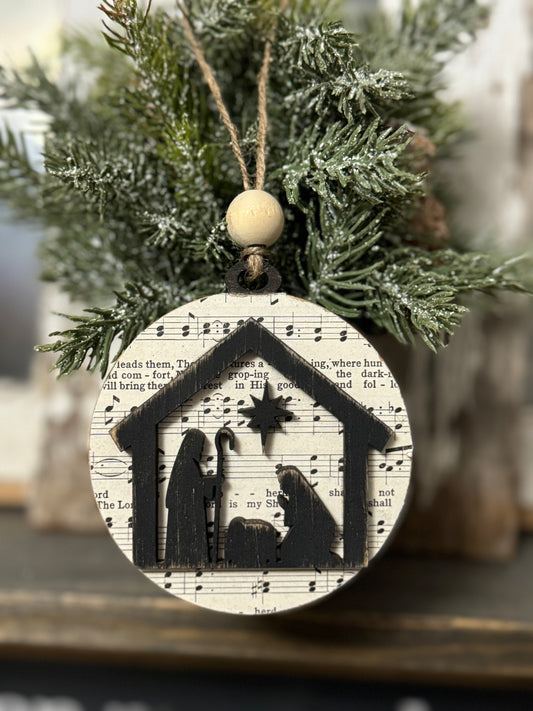 CHRISTMAS ORNAMENT- NATIVITY SCENE ORNAMENT