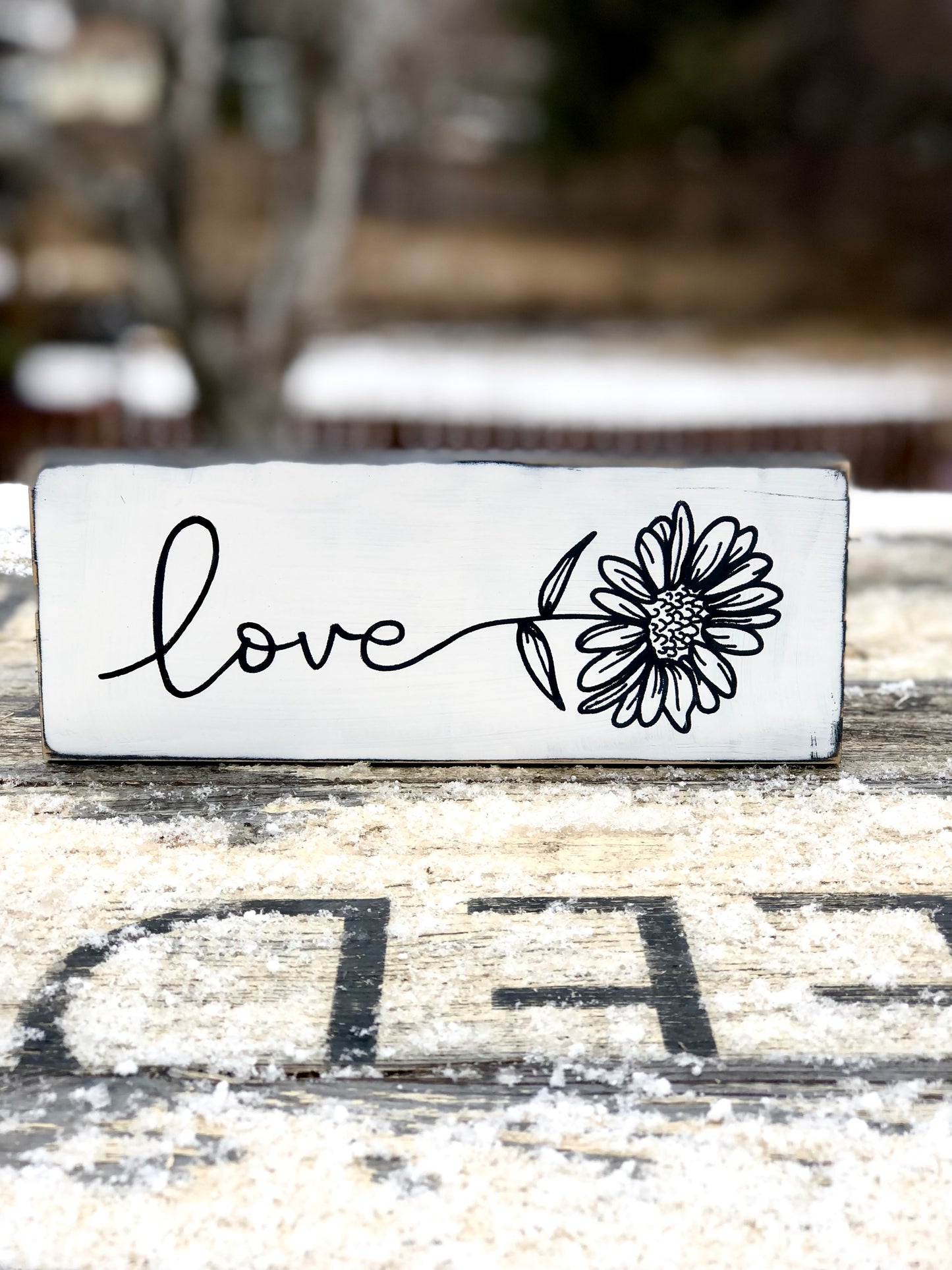 IT IS FINISHED/ IT IS WELL WITH MY SOUL OR LOVE DAISY- DOUBLE SIDED WOOD SIGN
