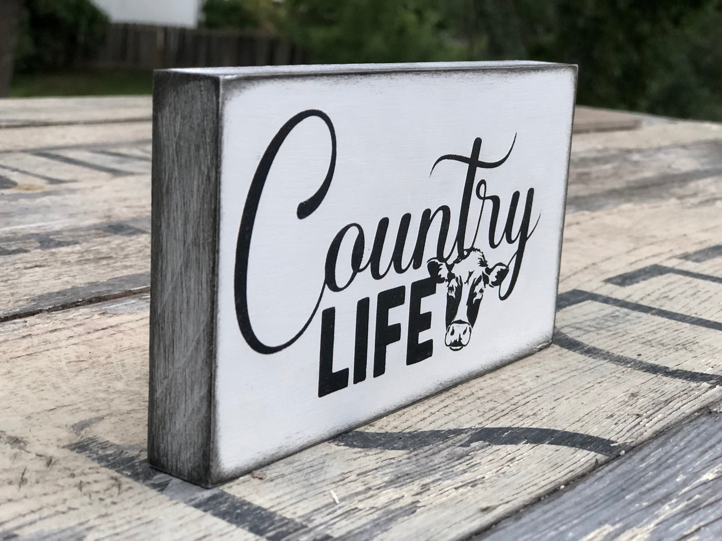 COUNTRY LIFE-WOOD SIGN