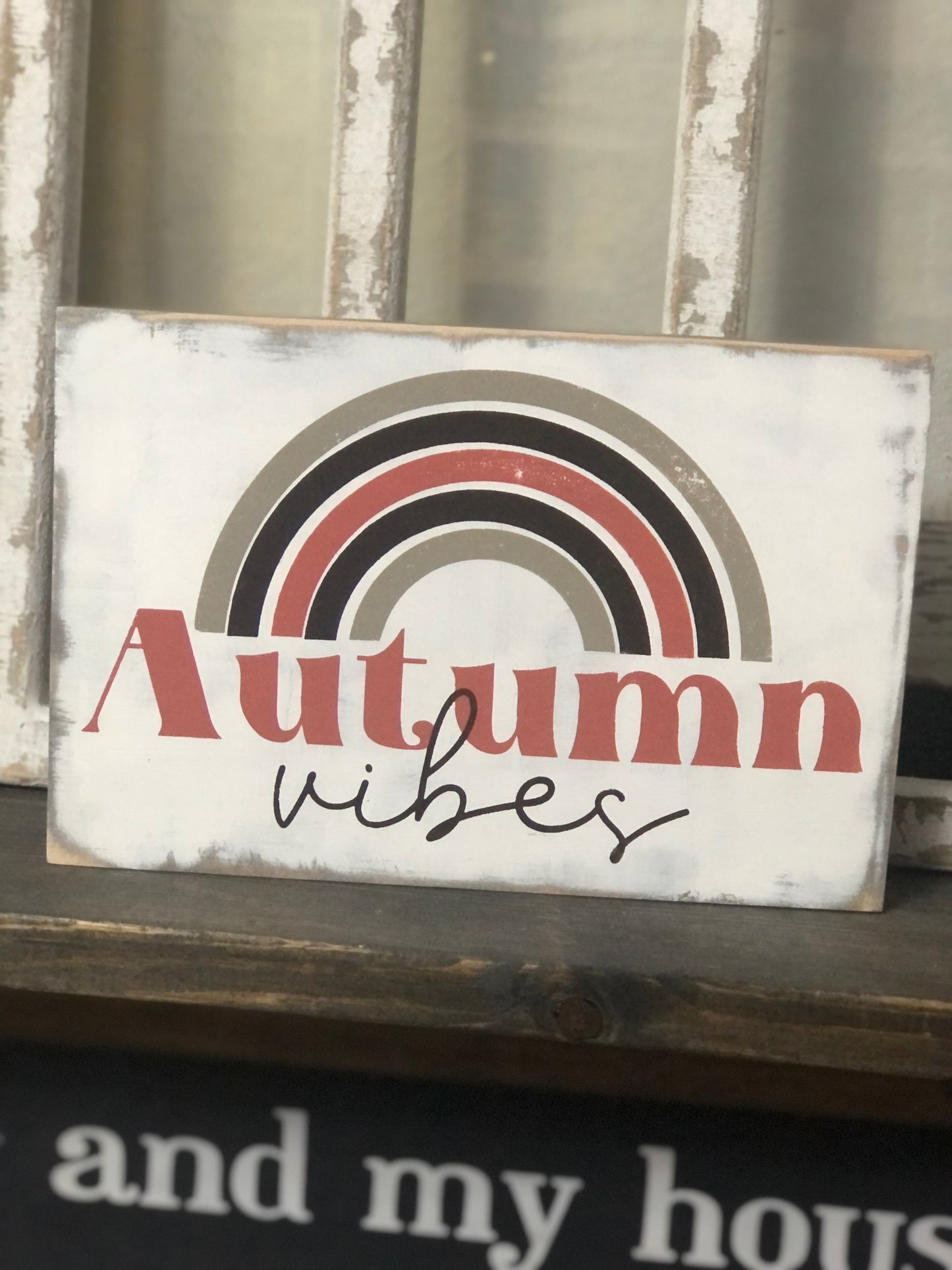NATIVITY SCENE/ AUTUMN VIBES- DOUBLE SIDED WOOD SIGN