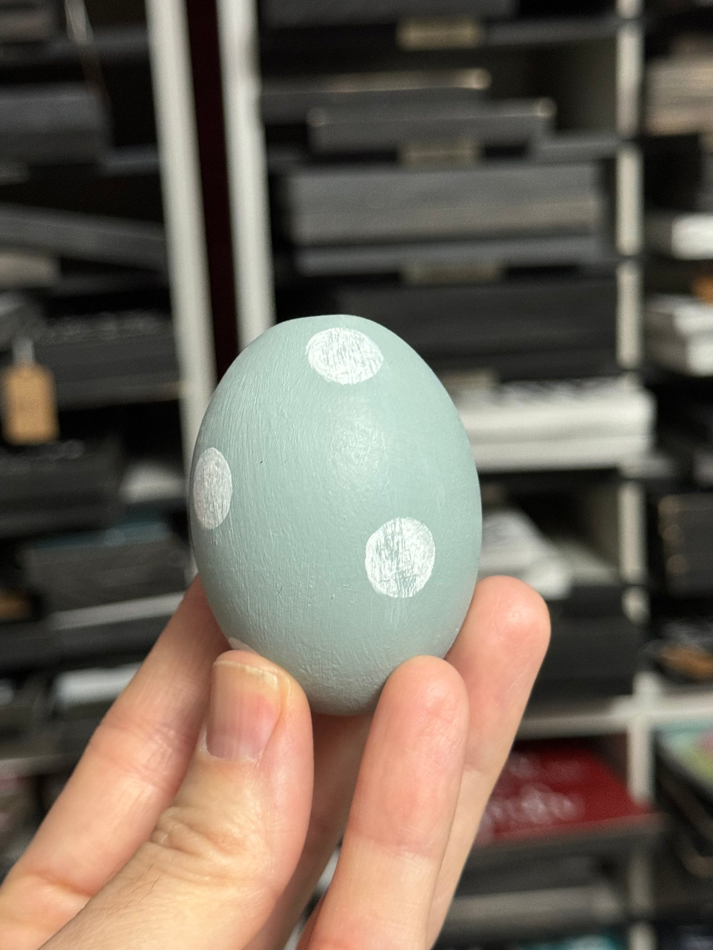 Hand-Painted Wooden Easter Eggs – Unique Spring Decor, Tiered Tray & Easter Basket Filler