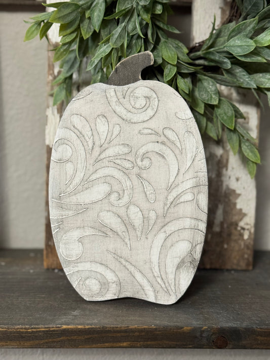 WOOD TEXTURED PUMPKINS