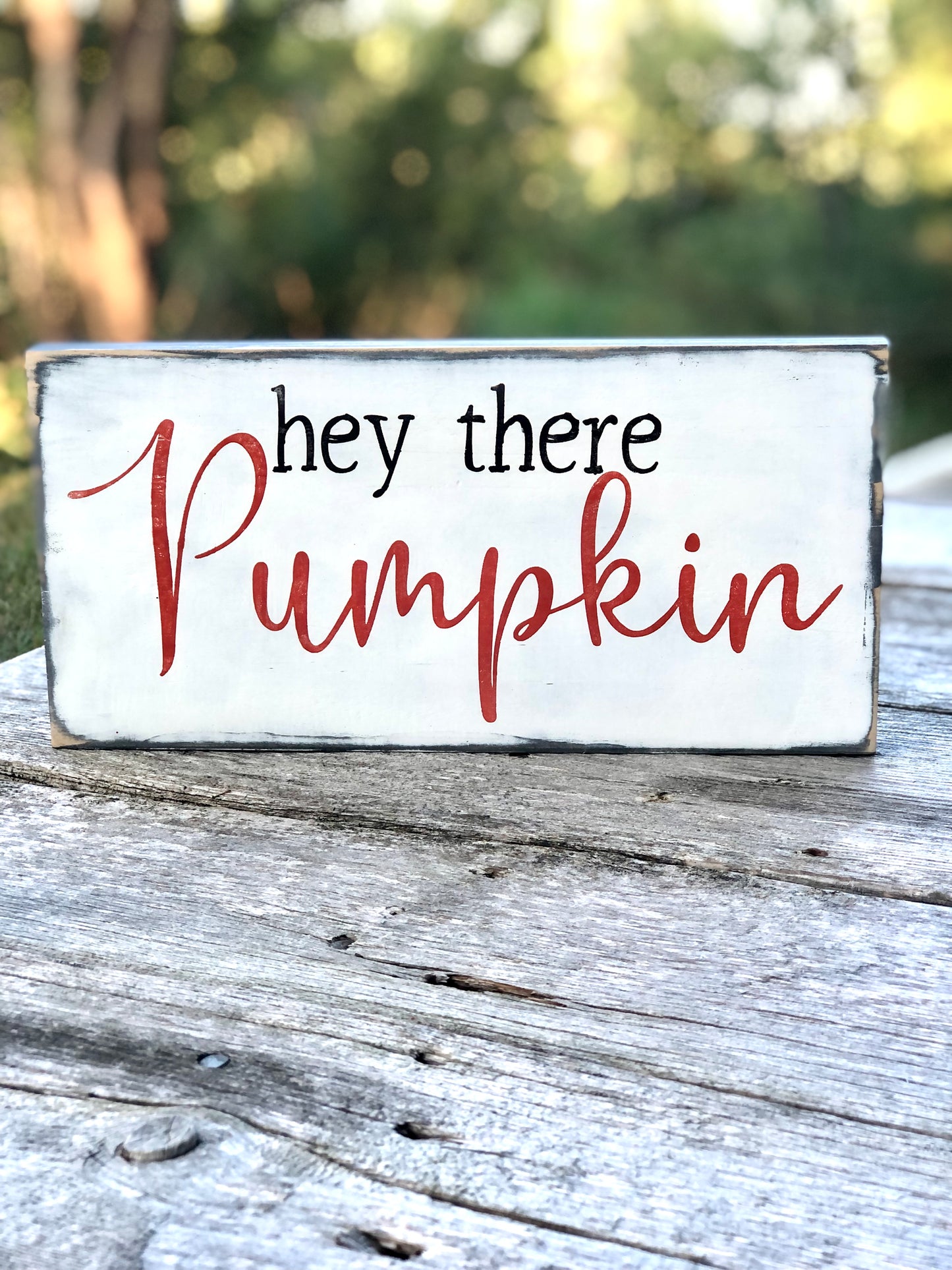 HEY THERE PUMPKIN - WOOD SIGN