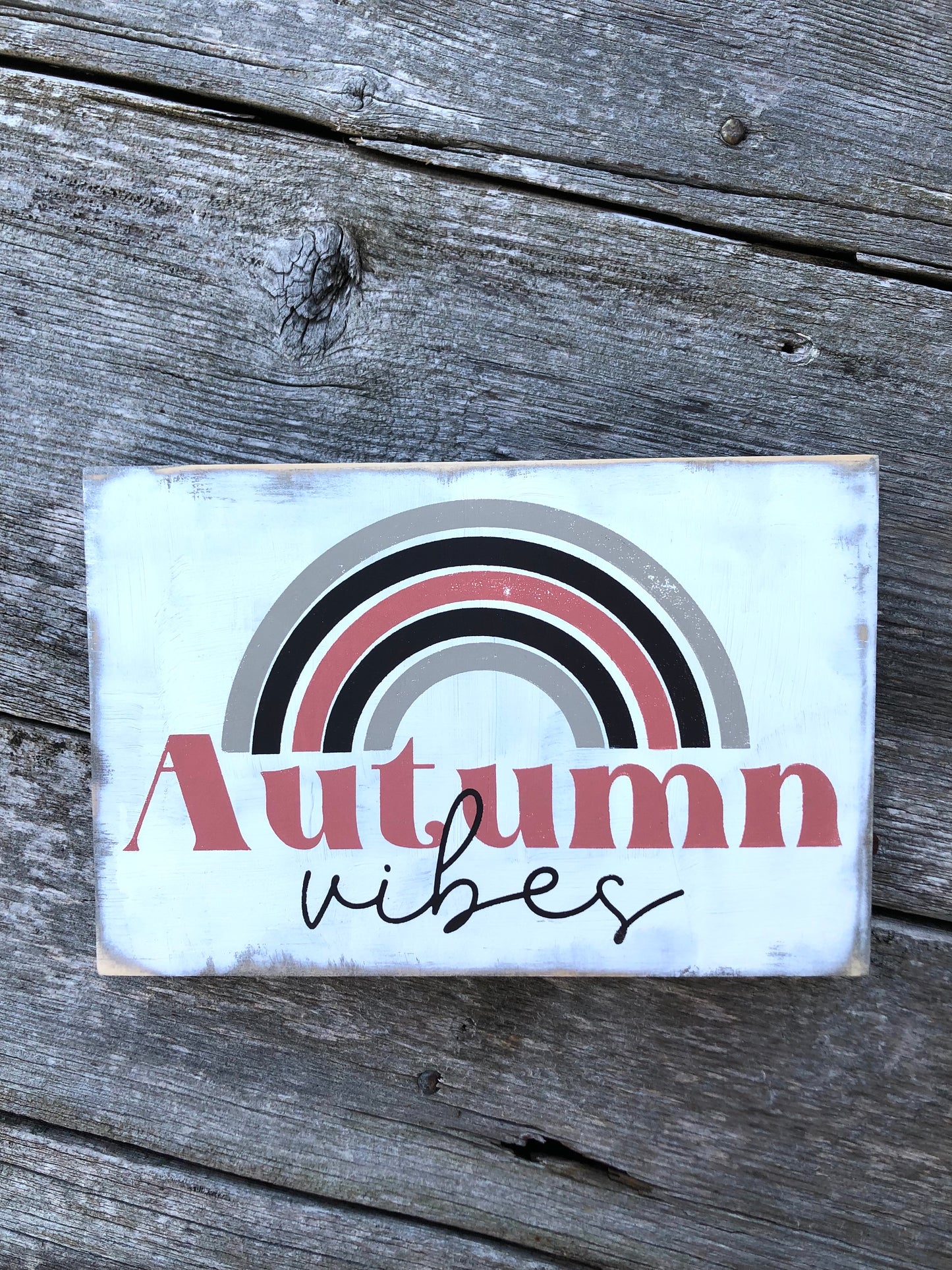 NATIVITY SCENE/ AUTUMN VIBES- DOUBLE SIDED WOOD SIGN