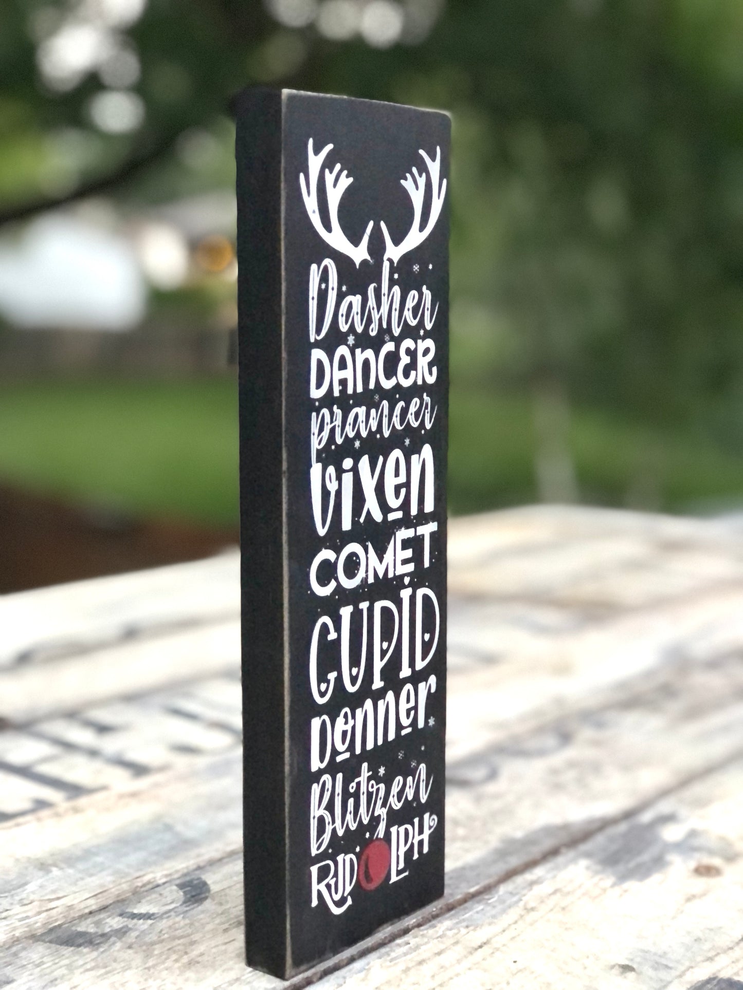 DOUBLE SIDED- GIVE IT TO GOD AND GO TO SLEEP WITH OPTIONS : HOPE DAISY OR REINDEER NAMES - WOOD SIGN