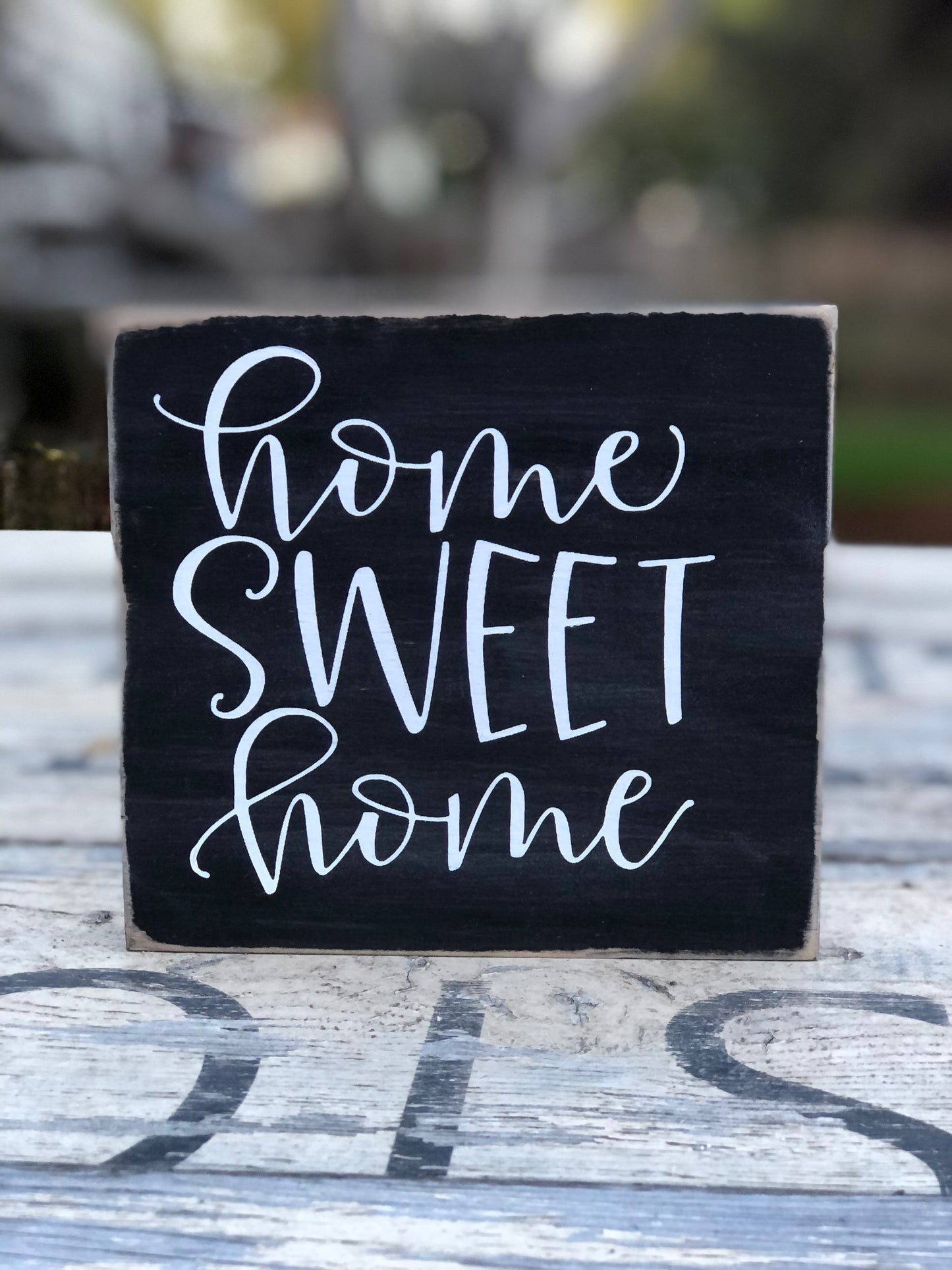 MERRY AND BRIGHT/ HOME SWEET HOME  - DOUBLE SIDED- WOOD SIGN