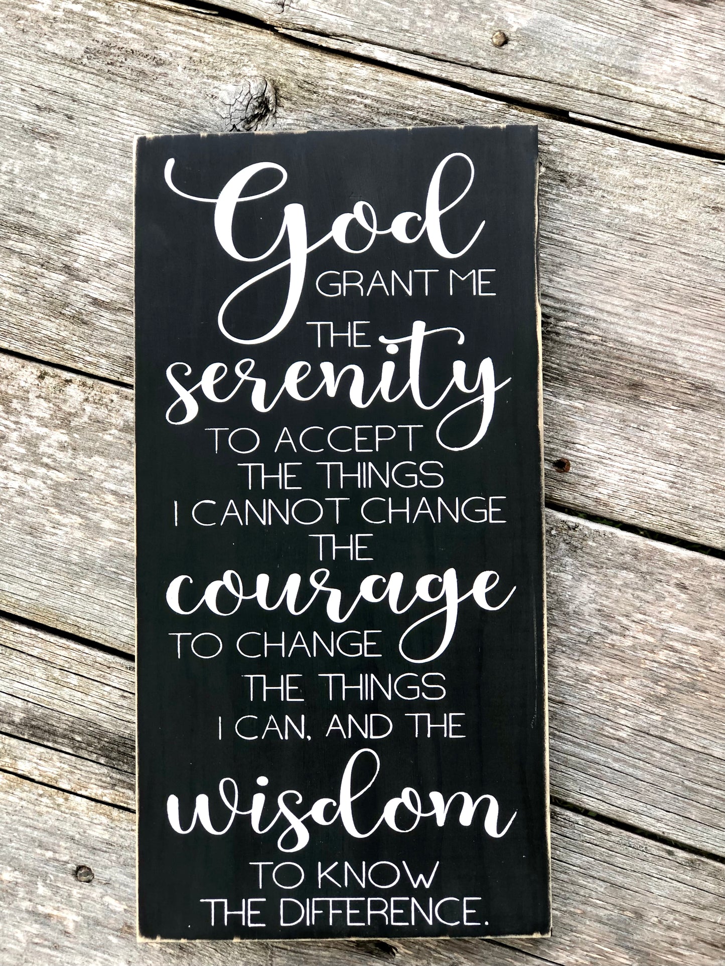 GOD GRANT ME THE SERENITY-WOOD SIGN