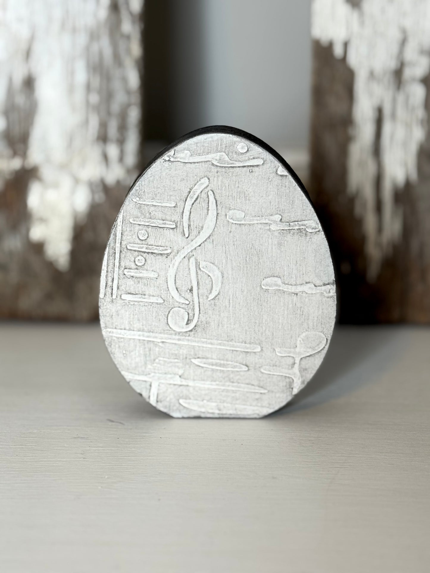 Hand-Painted Wooden Standing Easter Eggs – Unique Spring Decor, Tiered Tray & Easter Basket Filler