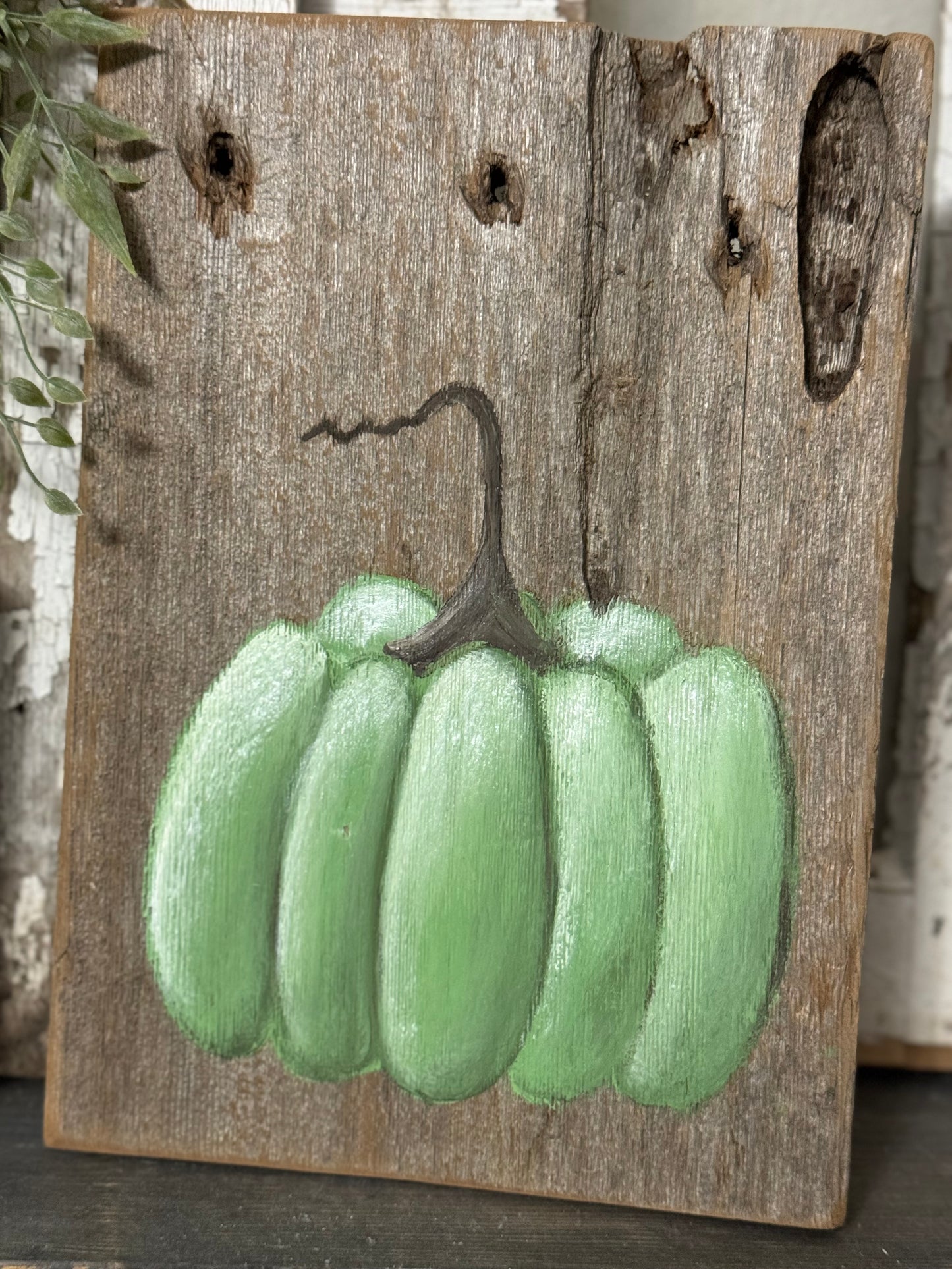 HANDPAINTED PUMPKIN - BARNWOOD WOOD SIGN-LIMITED EDITION
