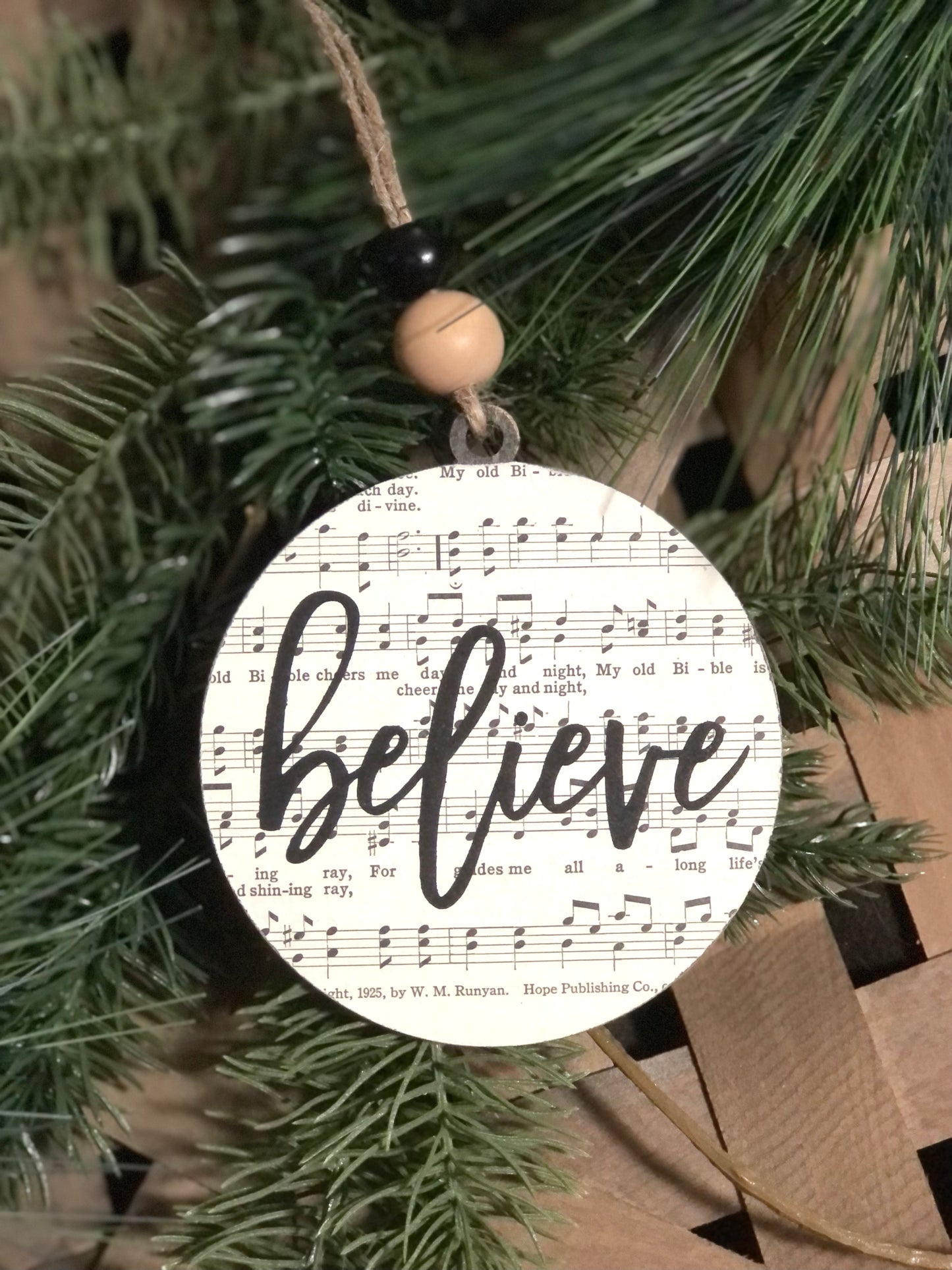 BELIEVE OR JOY CHRISTMAS ORNAMENT