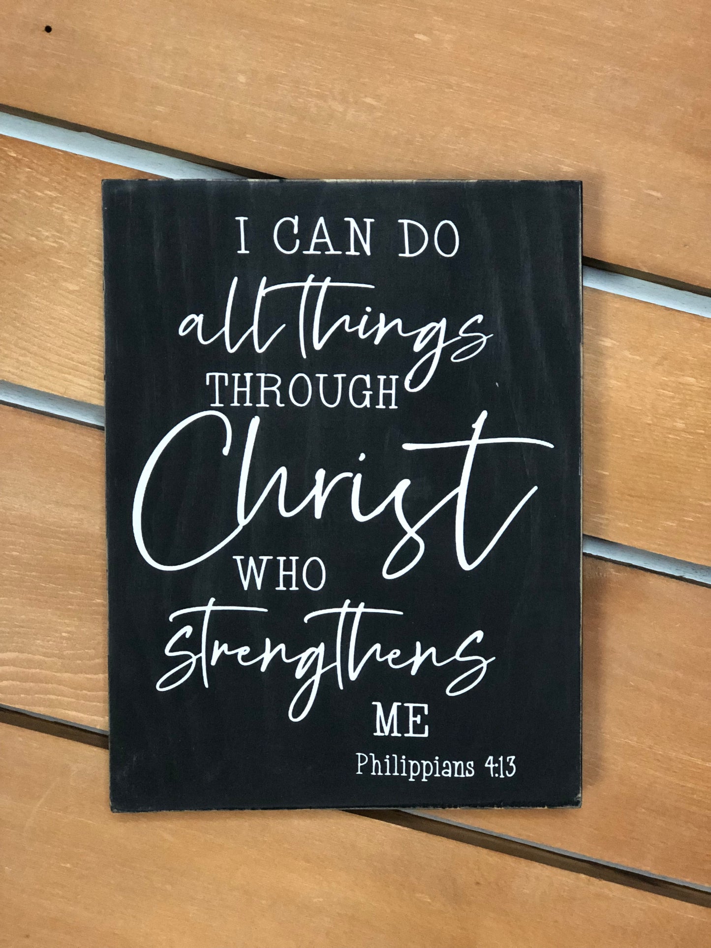 GNOME PRINT - DOUBLE SIDED SUMMER GNOME /I CAN DO ALL THINGS THROUGH CHRIST- WOOD SIGN