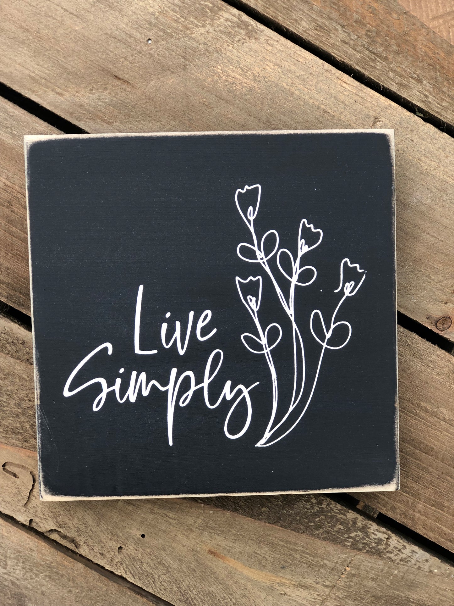 LIVE SIMPLY/WARM WINTER WISHES WOOD SIGN