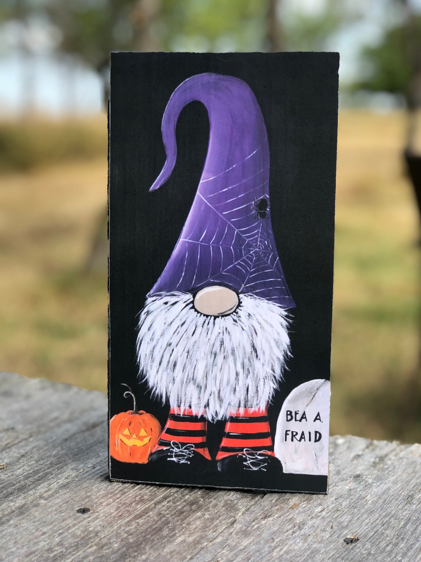 GNOME PRINT- HALLOWEEN GNOME WOOD SIGN