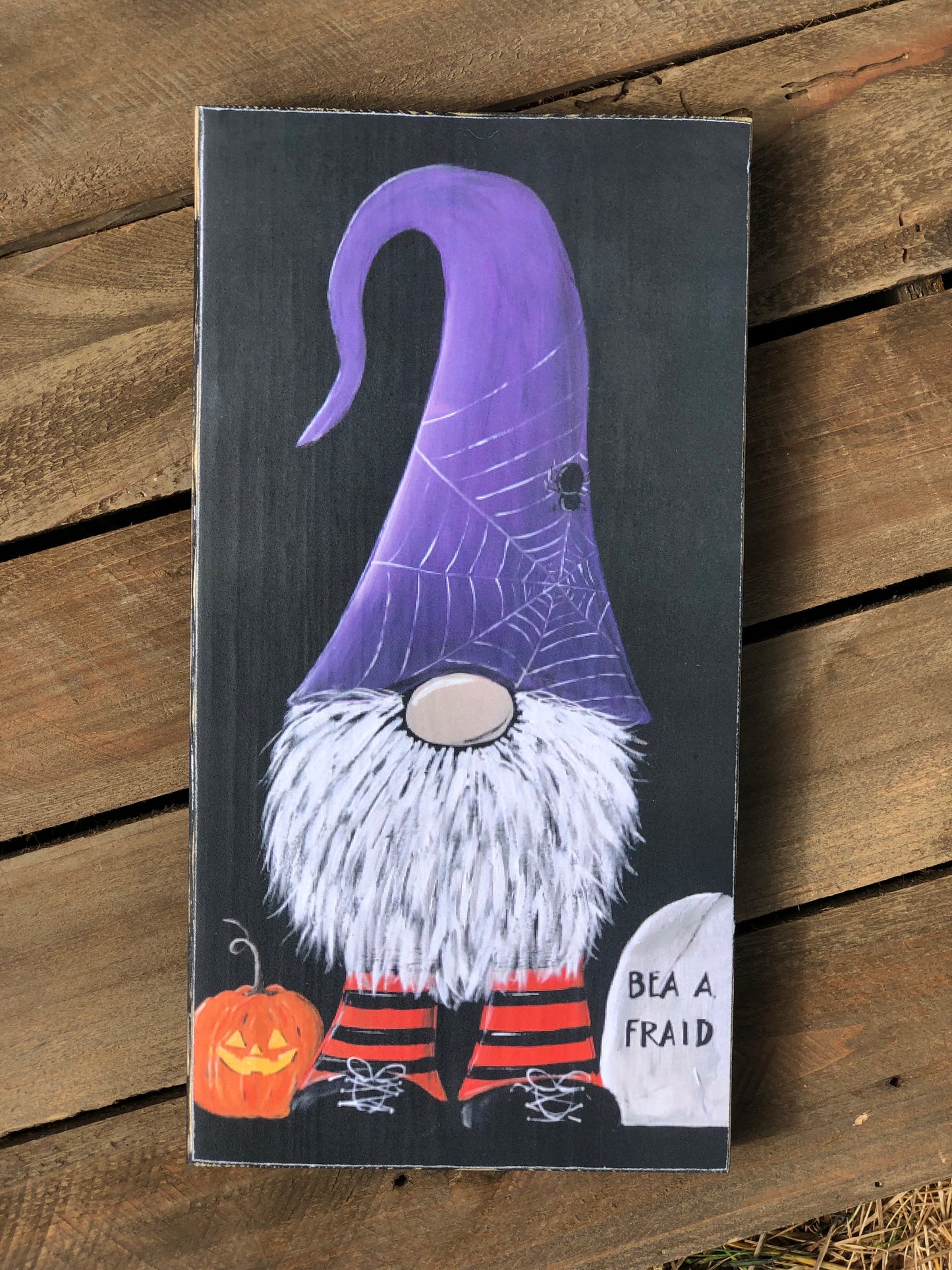 GNOME PRINT- HALLOWEEN GNOME WOOD SIGN